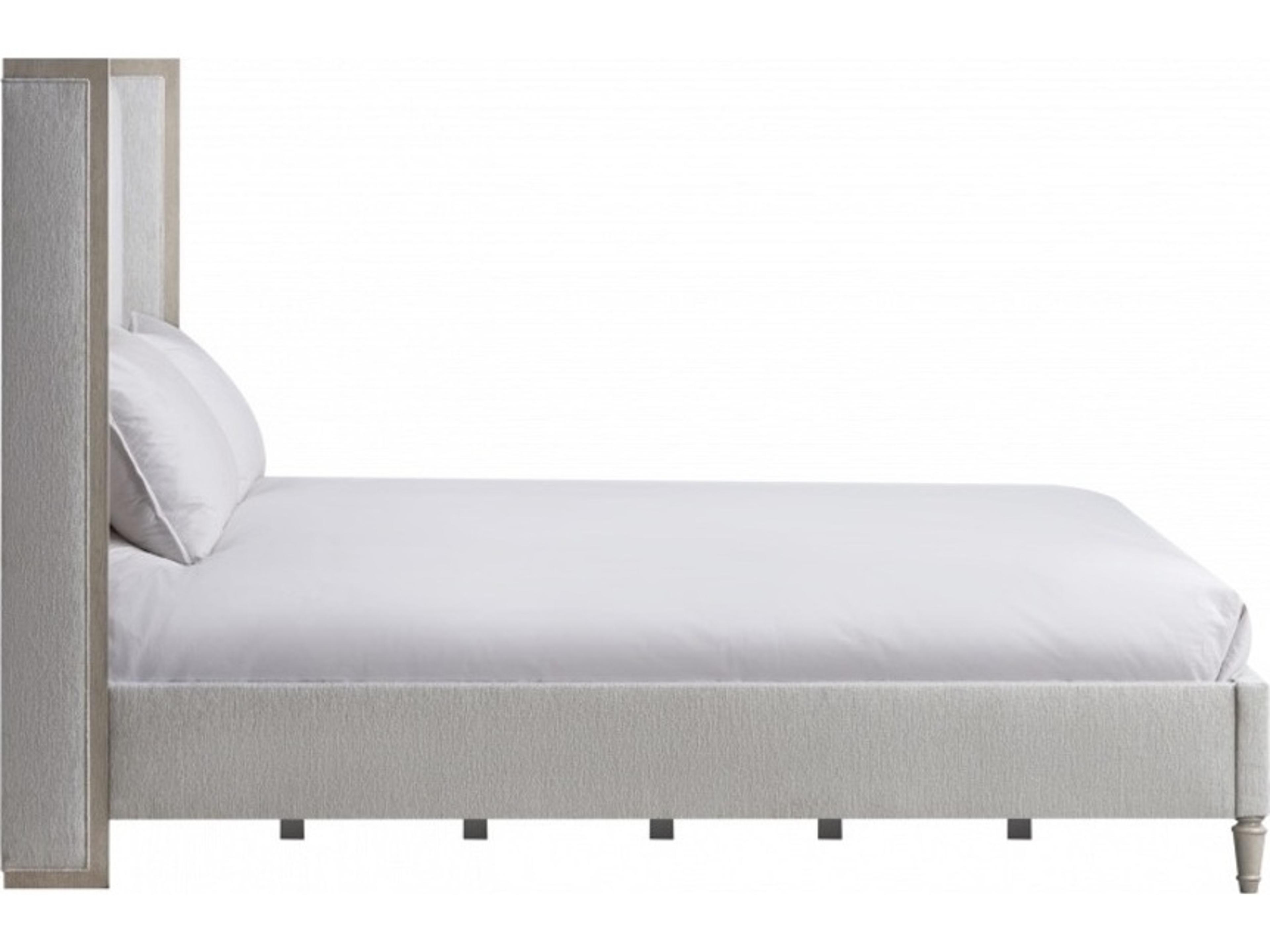 Luxecor Atelier Beige Rubberwood Upholstered King Panel Bed