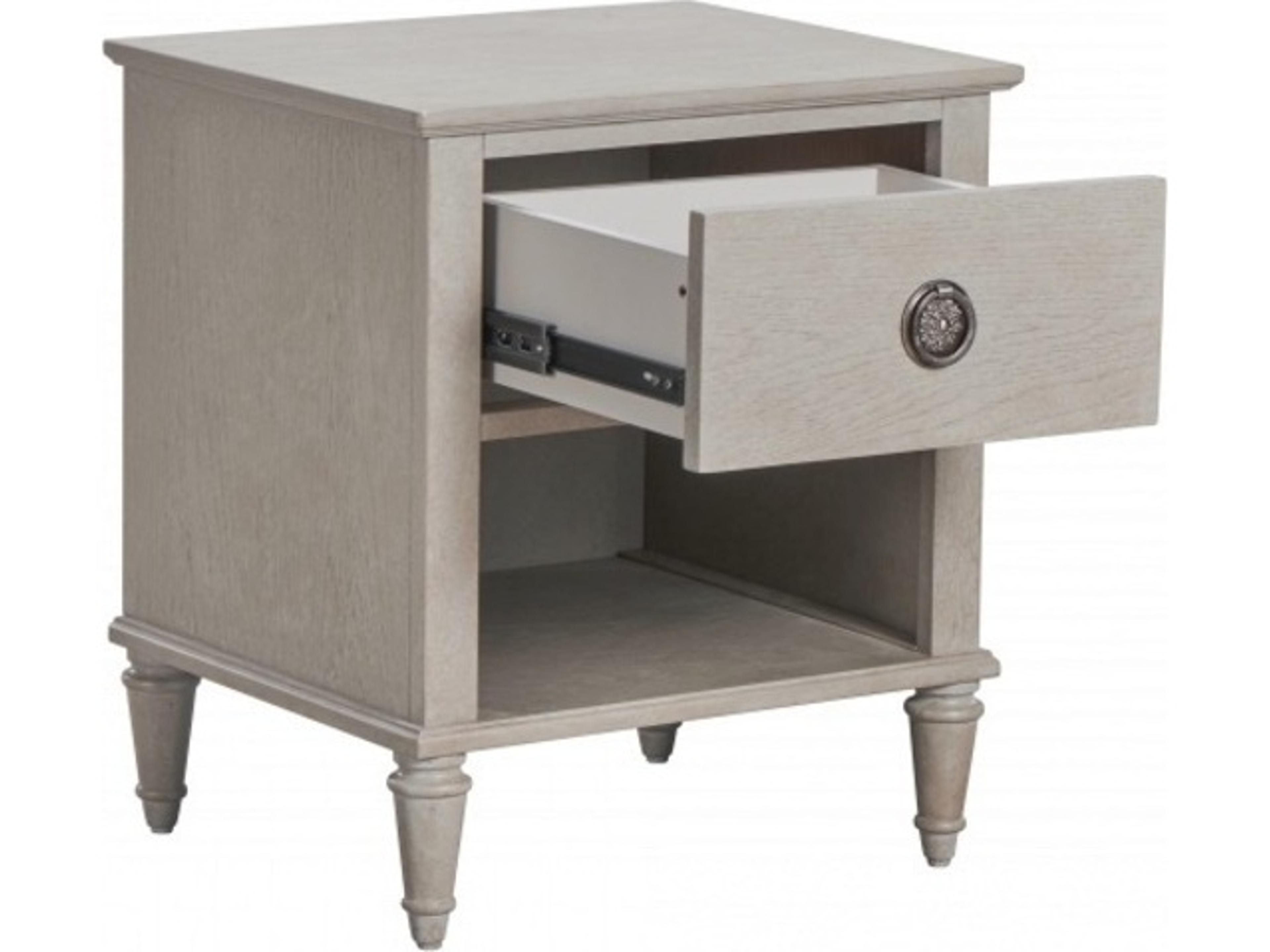 Luxecor Atelier 2-Drawers Gray Oak Wood Nightstand