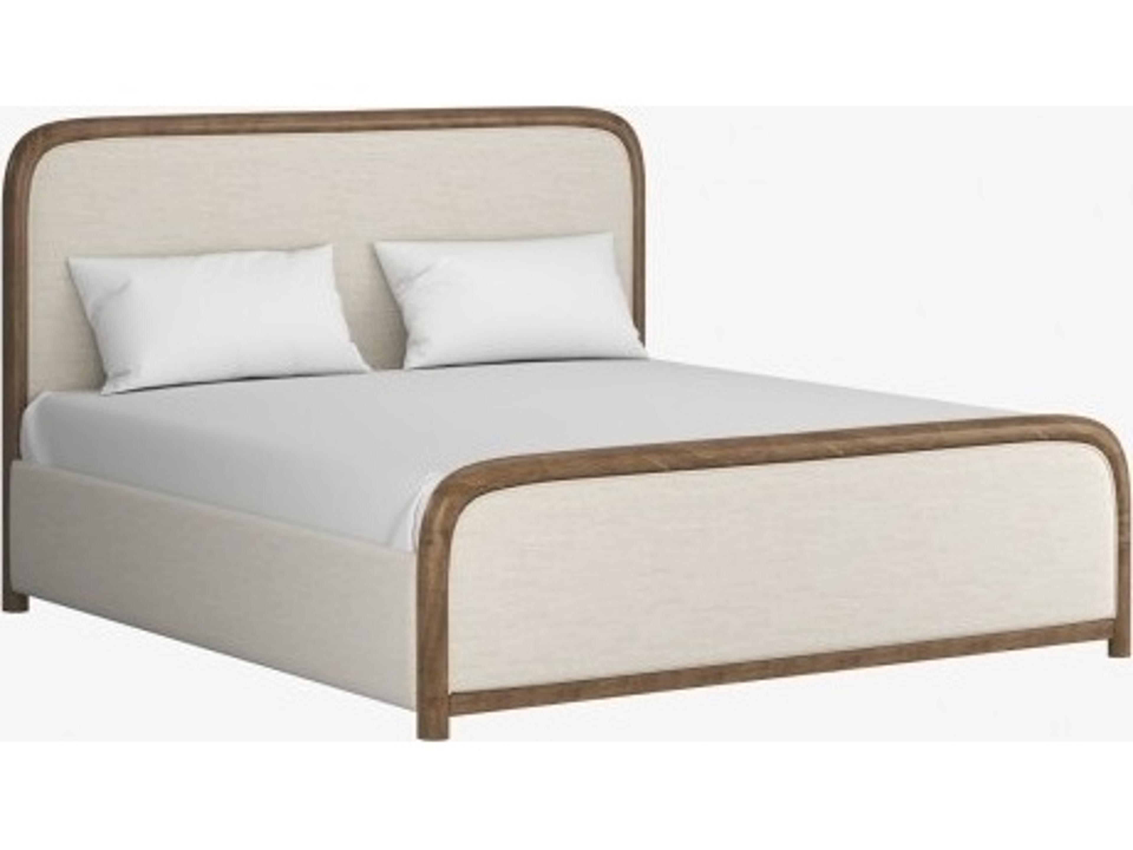 Atelier Natural Rubberwood Wood Queen Panel Bed