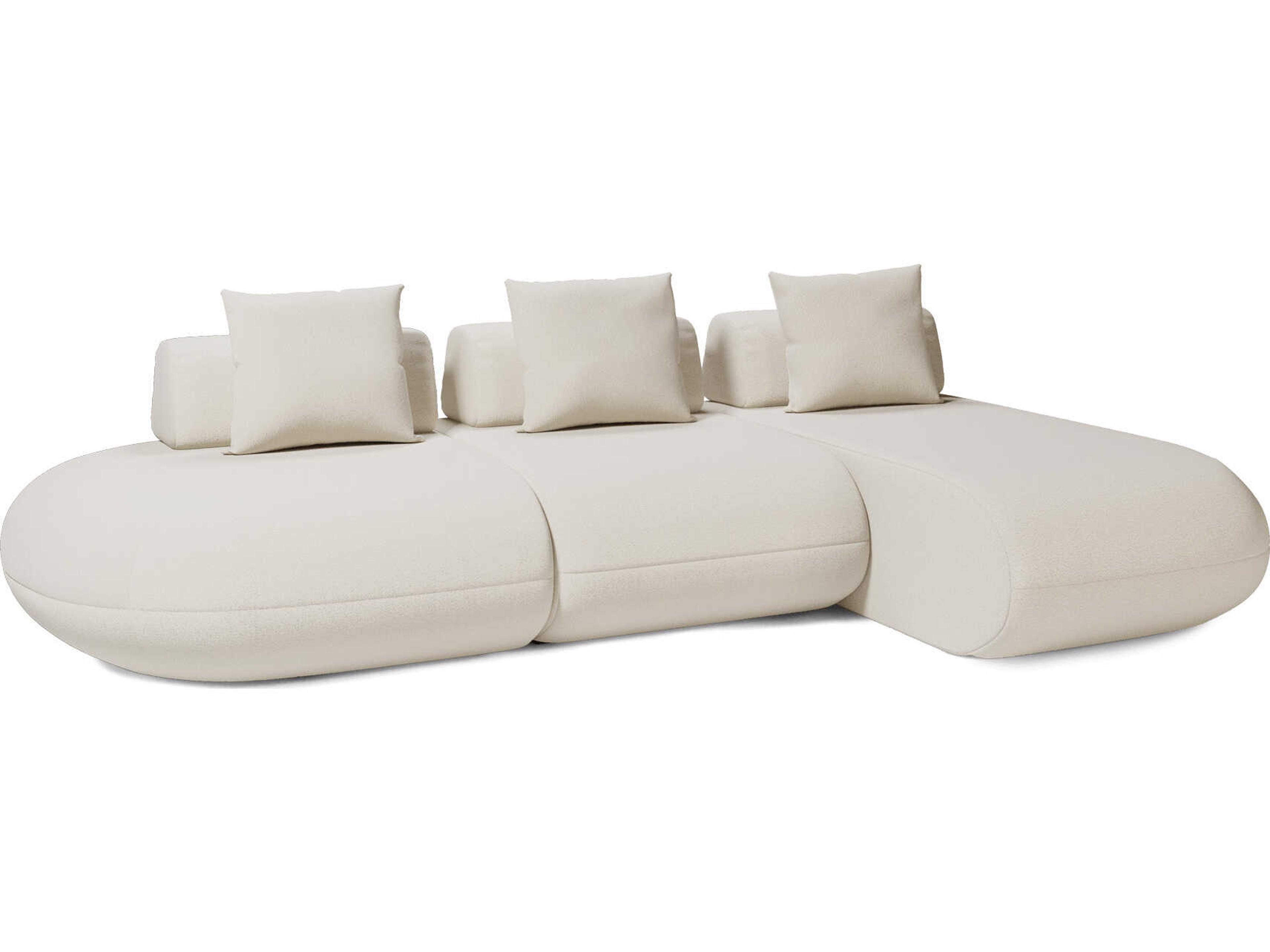 Luxcor Modluxe Ferrara Modular Sofa 10 in Vainilla Bouclet
