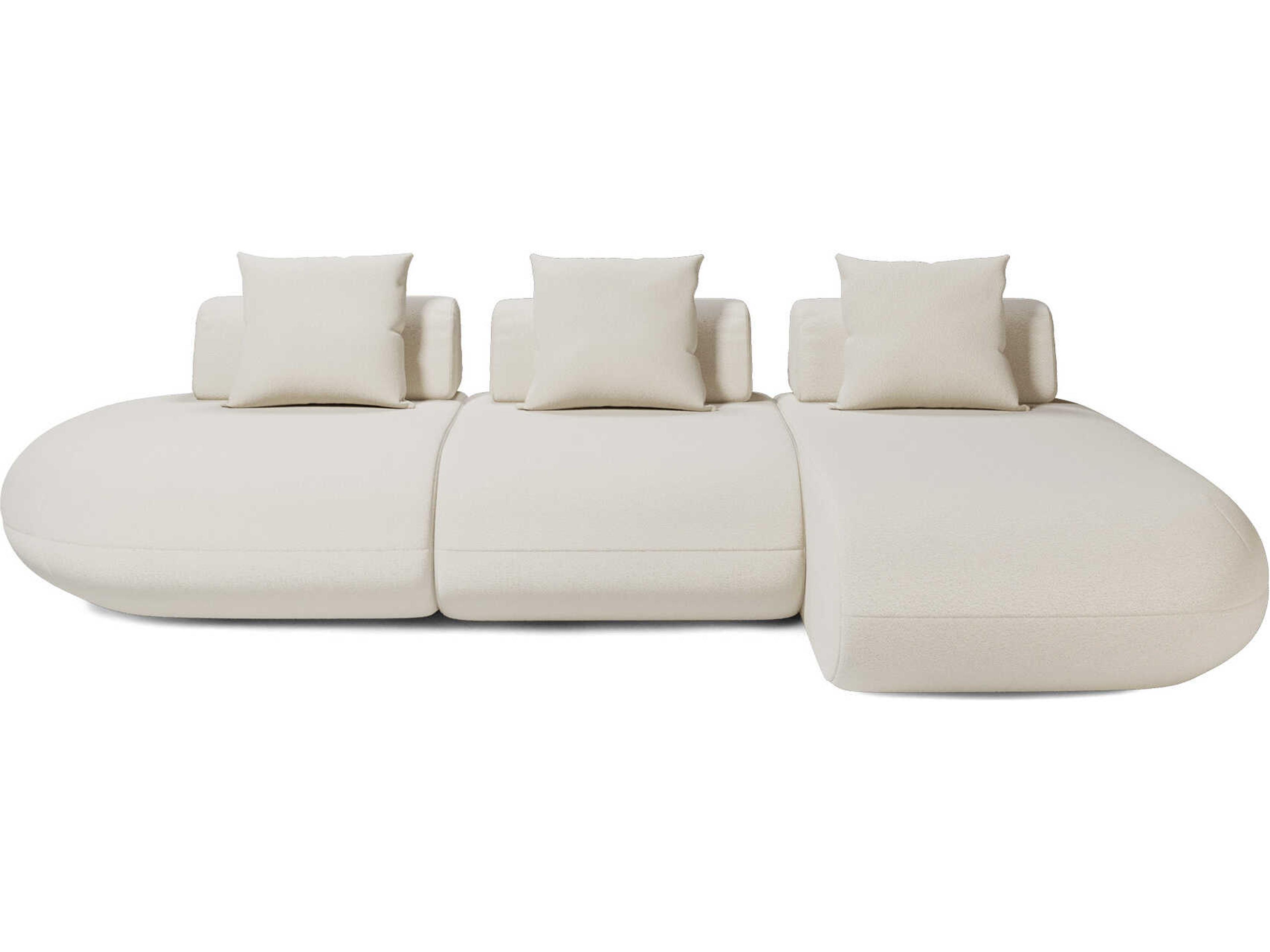 Luxcor Modluxe Ferrara Modular Sofa 10 in Vainilla Bouclet