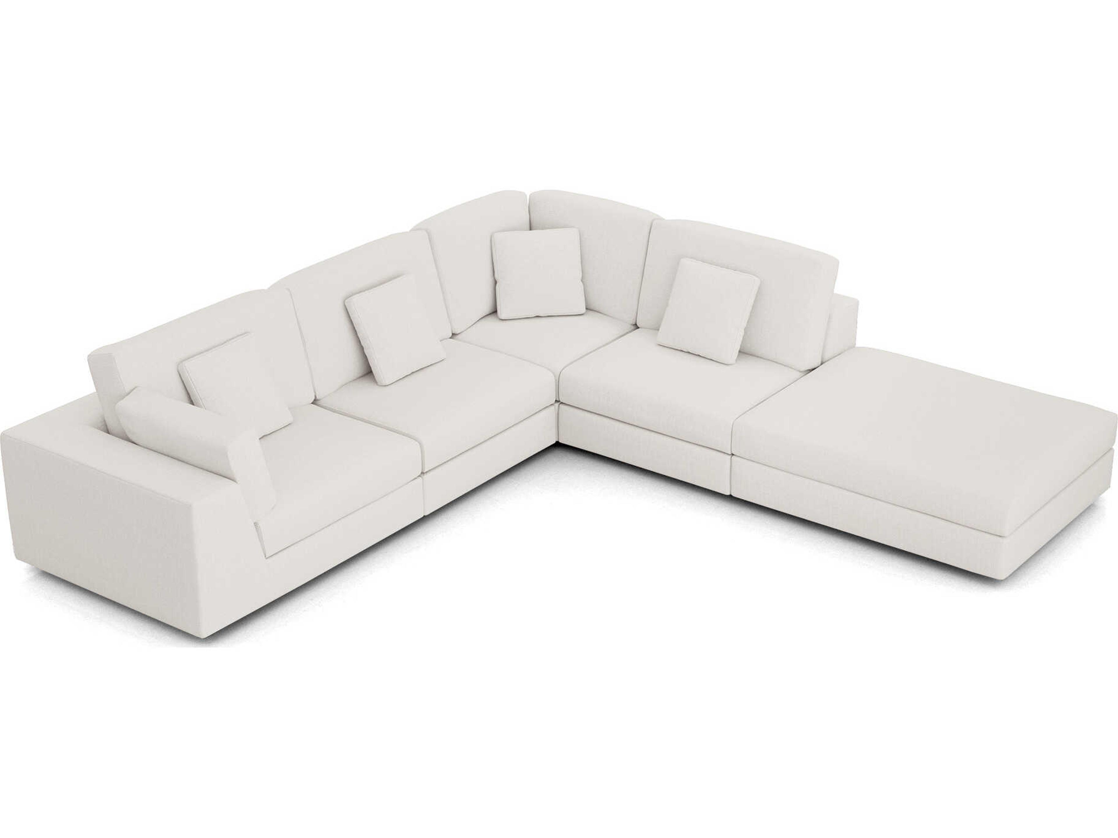Luxcor Modluxe Vera Modular Sofa Set 02A in Chalk Fabric