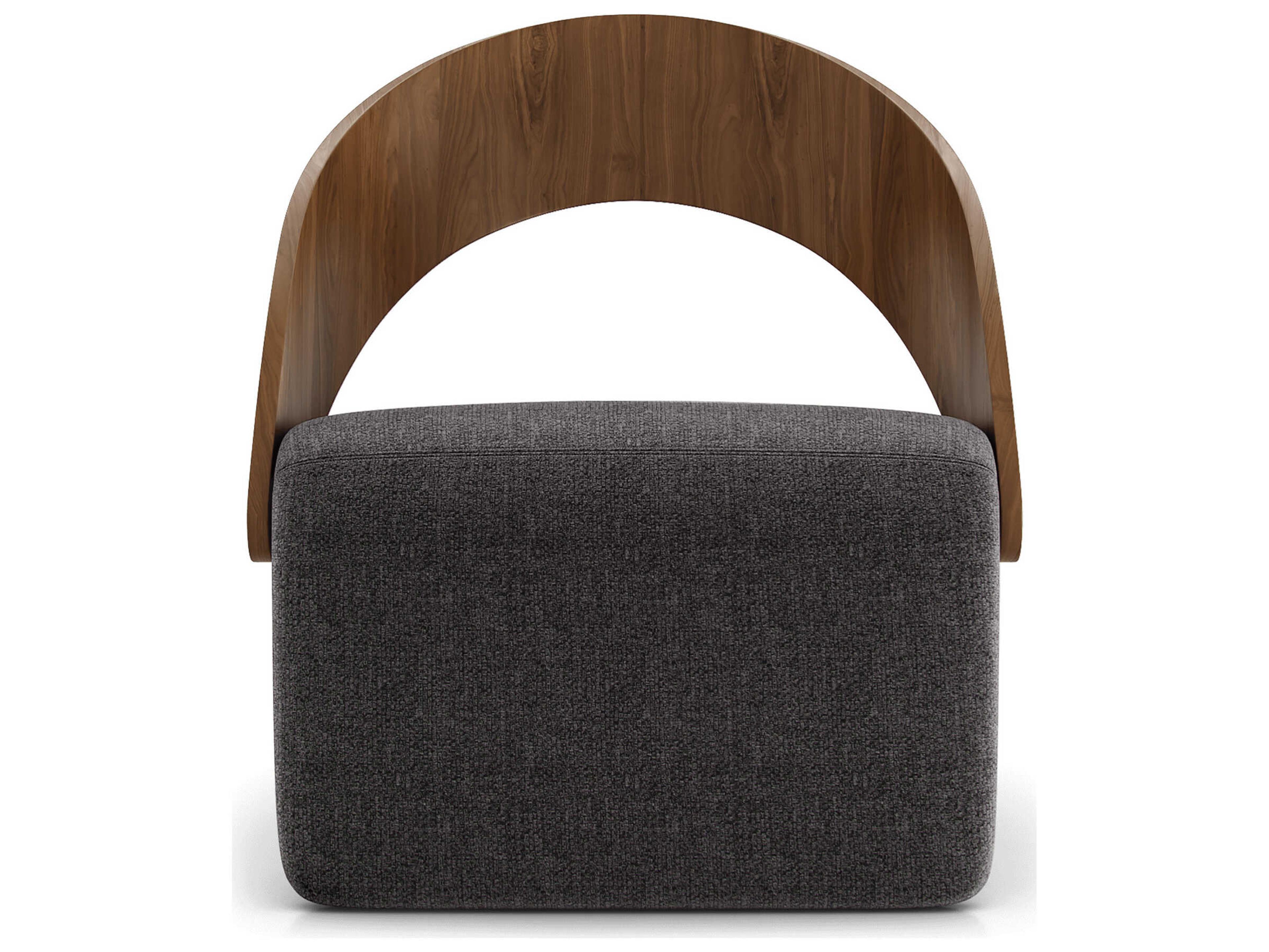 Luxcor Modluxe Wishaw Accent Chair in Deep Caviar Fabric and Walnut