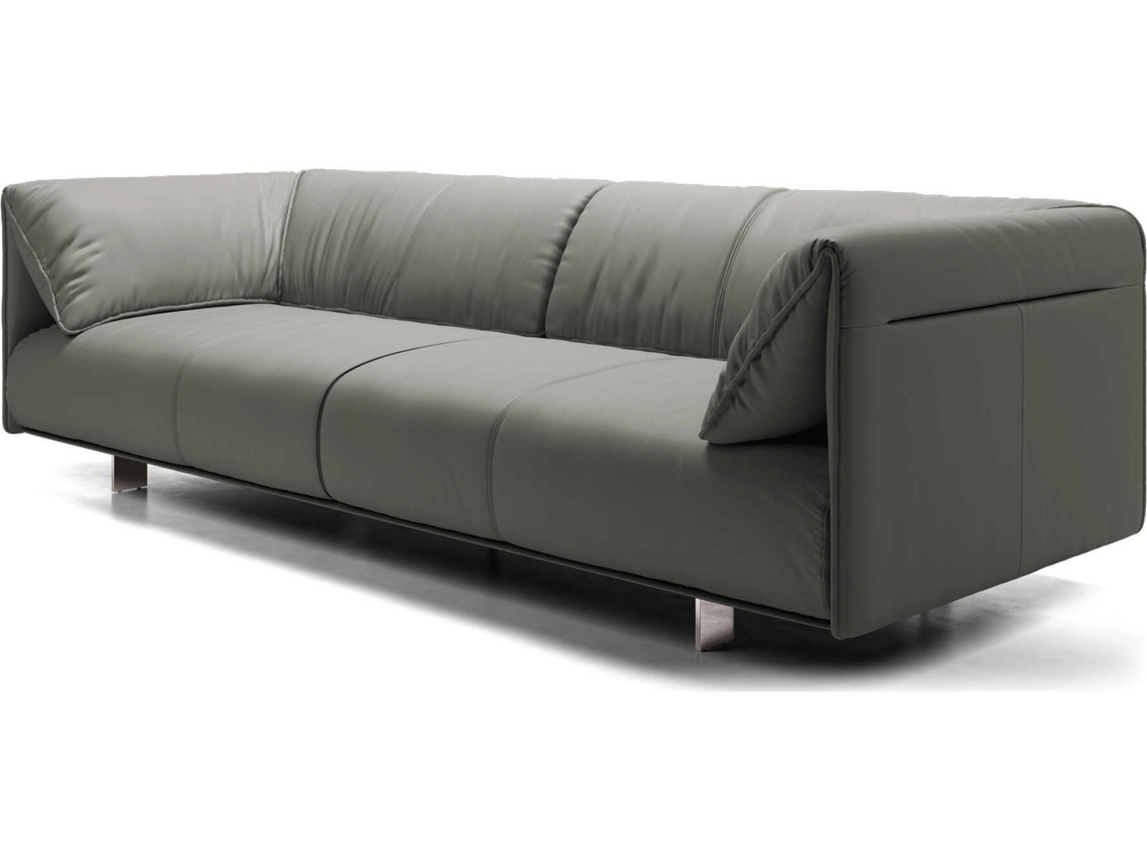 Luxcor Modluxe Porto Sofa 90in. in Warm Gray Leather