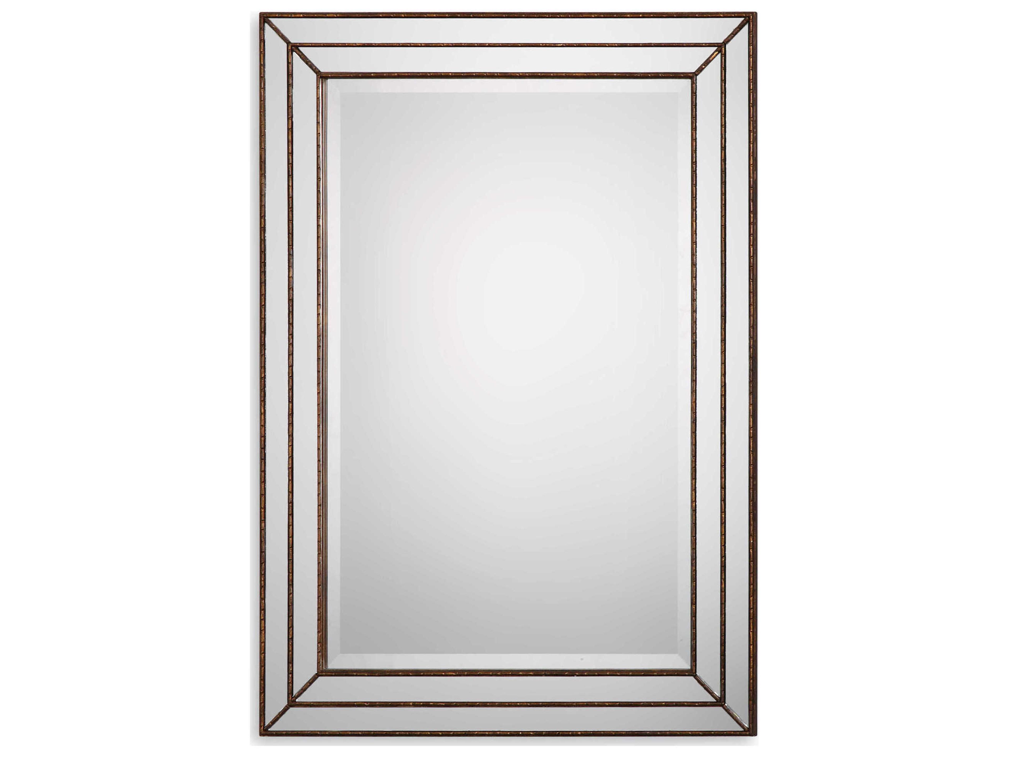 Illumination Metallic Bronze Rectangular Wall Mirror