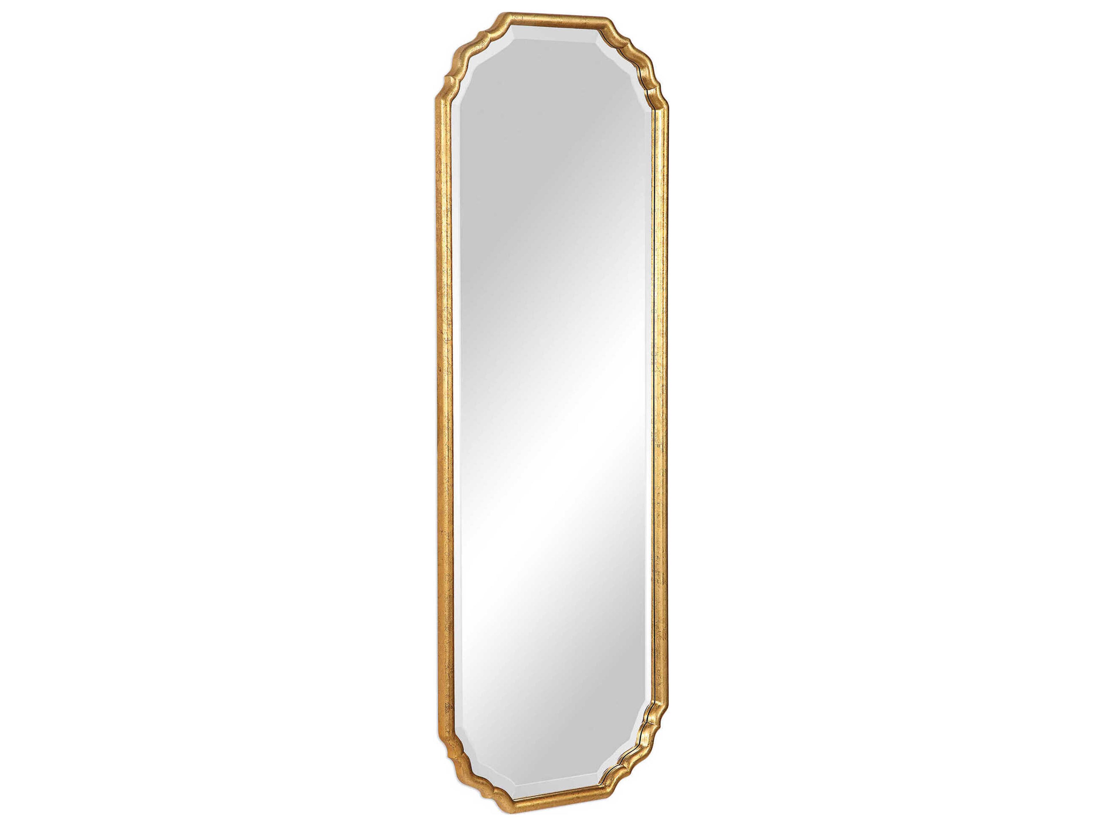 Luxecor Illumination Metallic Gold Leaf Wall Mirror