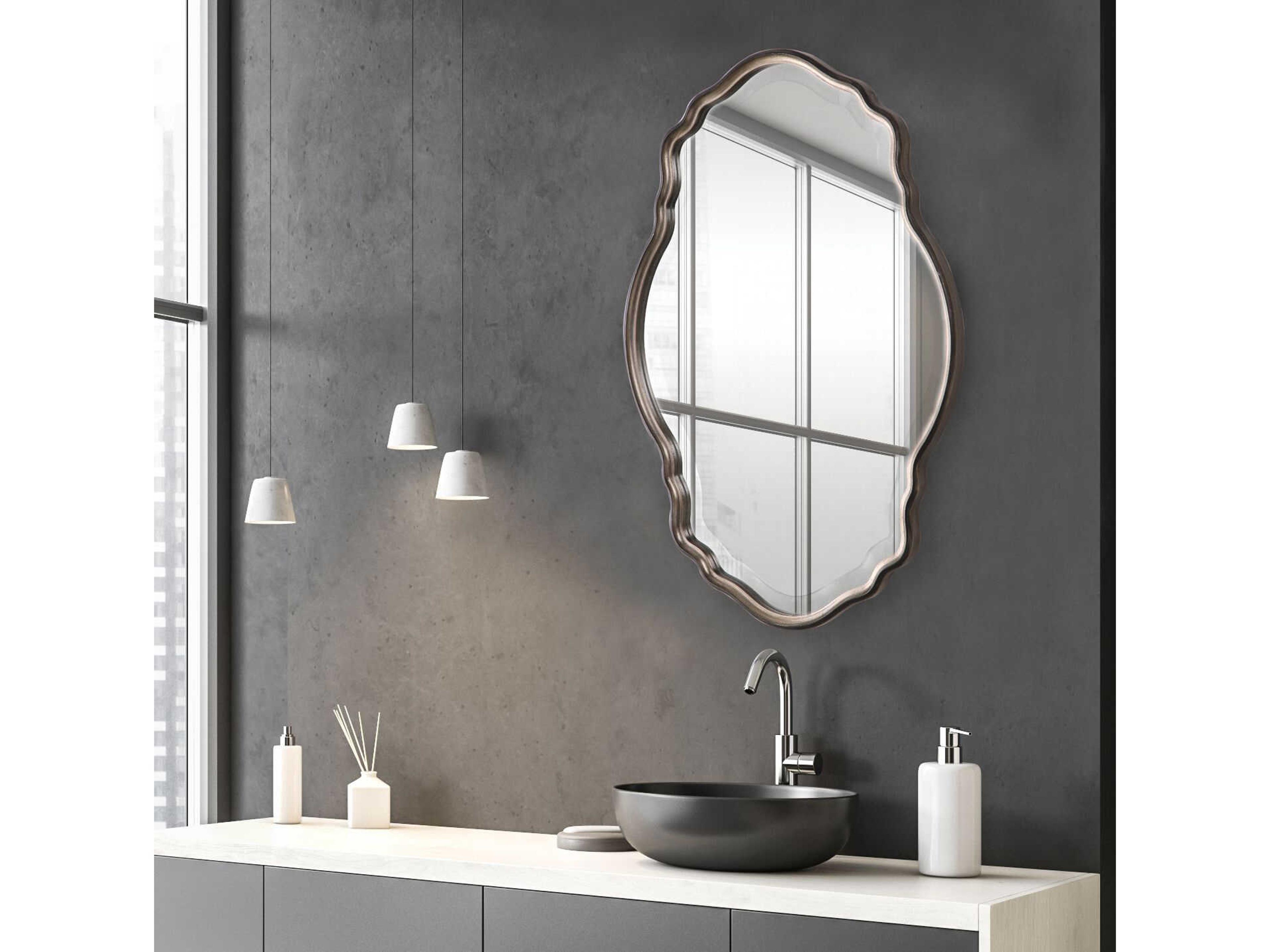 Luxecor Illumination Antiqued Silver Champagne Dark Bronze Wall Mirror