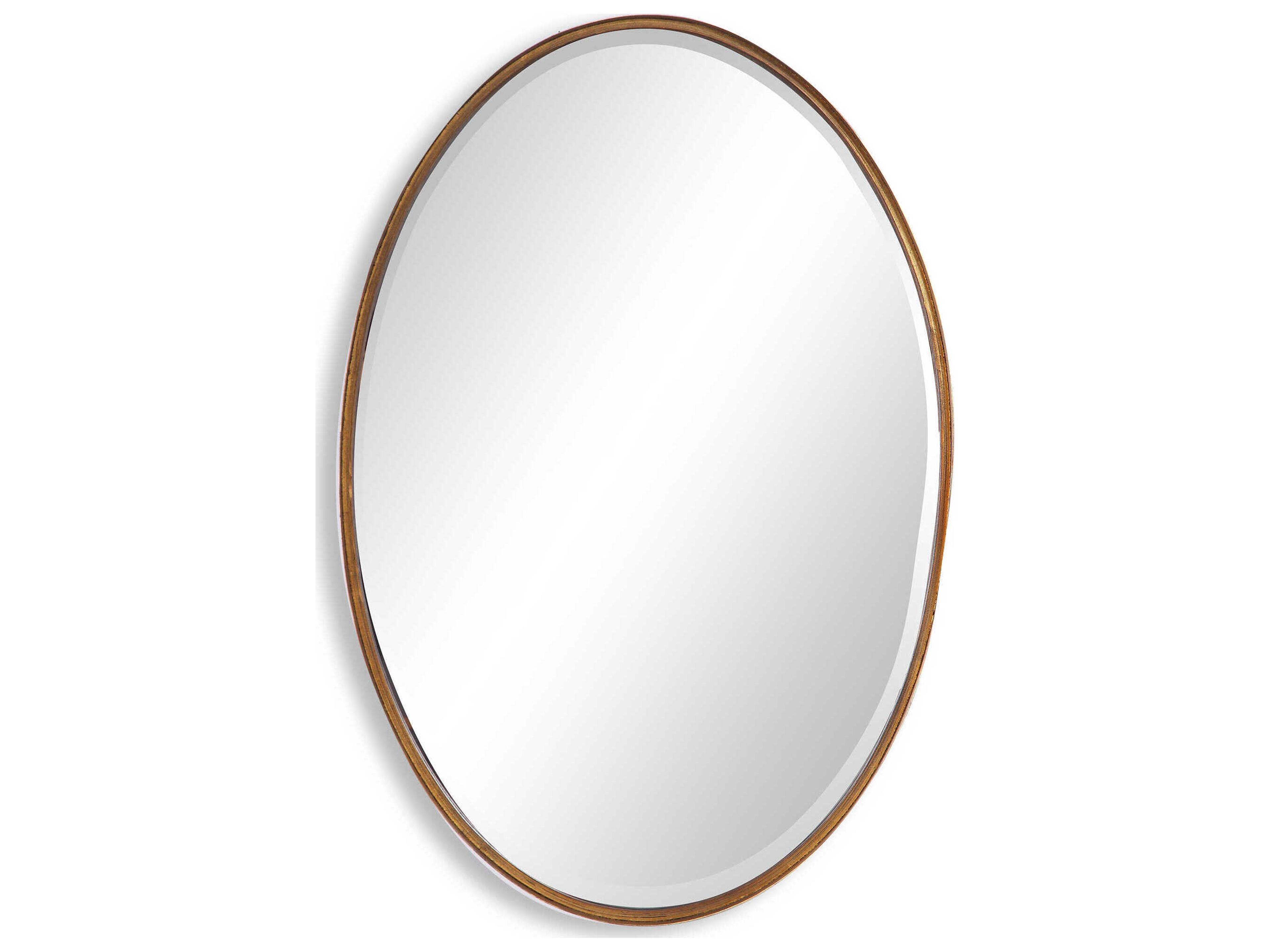 Illumination Gold Leaf Oval Wall Mirror