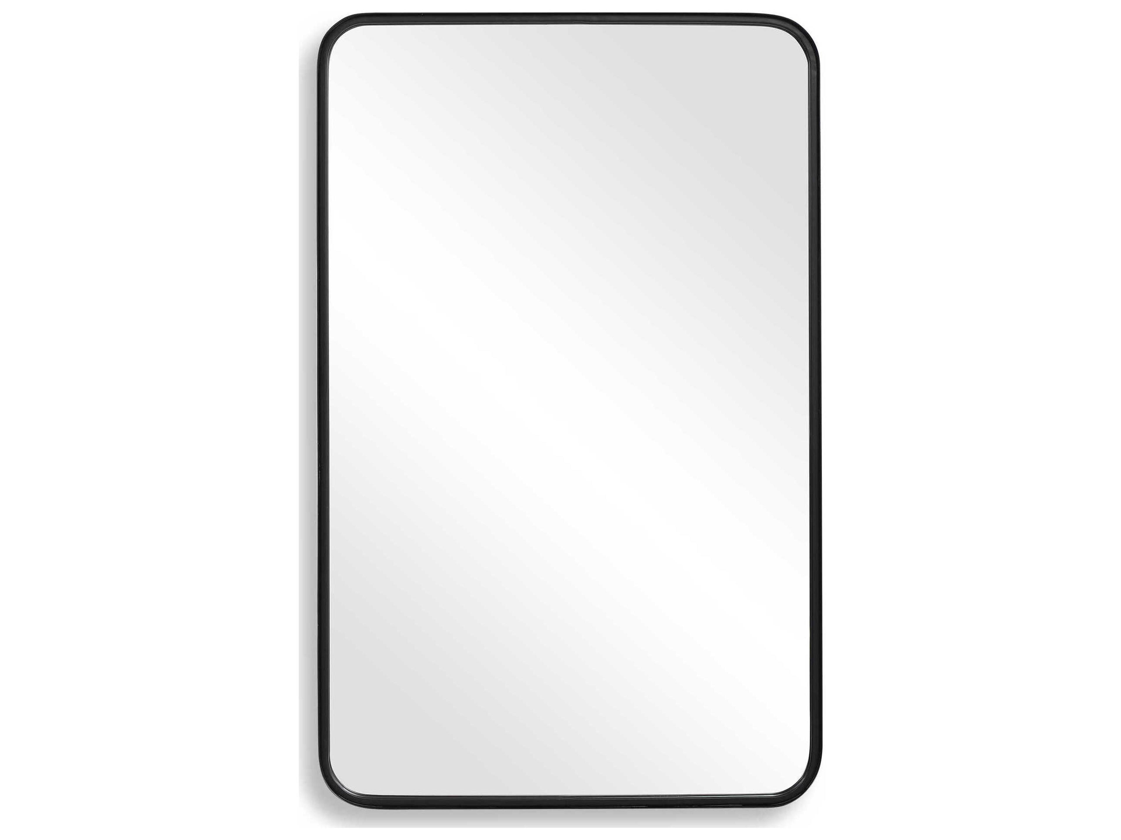 Luxecor Illumination Satin Black Rectangular Wall Mirror