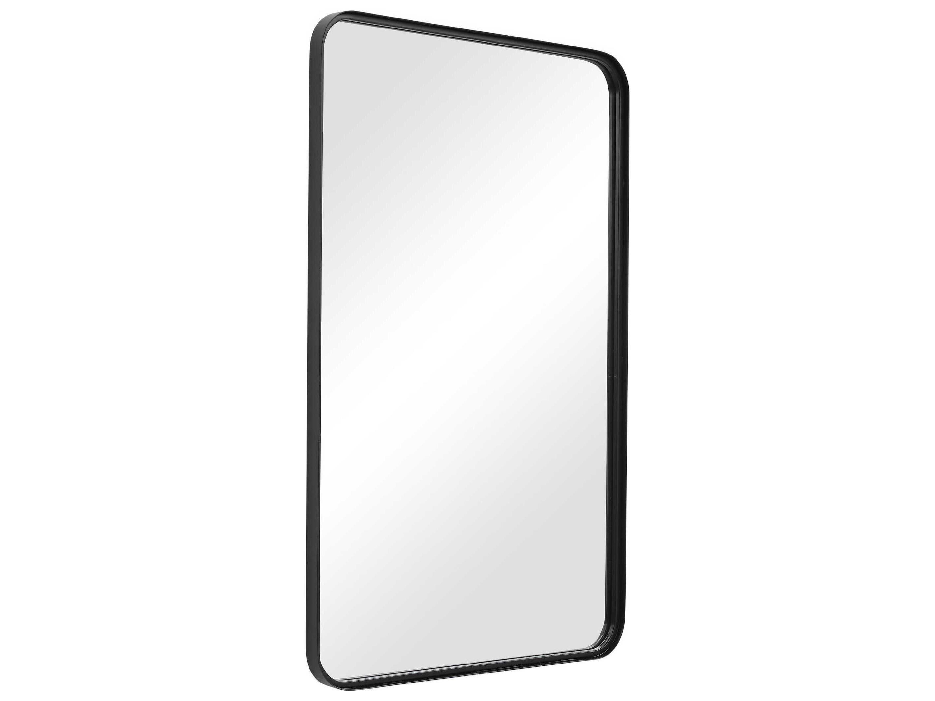Luxecor Illumination Satin Black Rectangular Wall Mirror