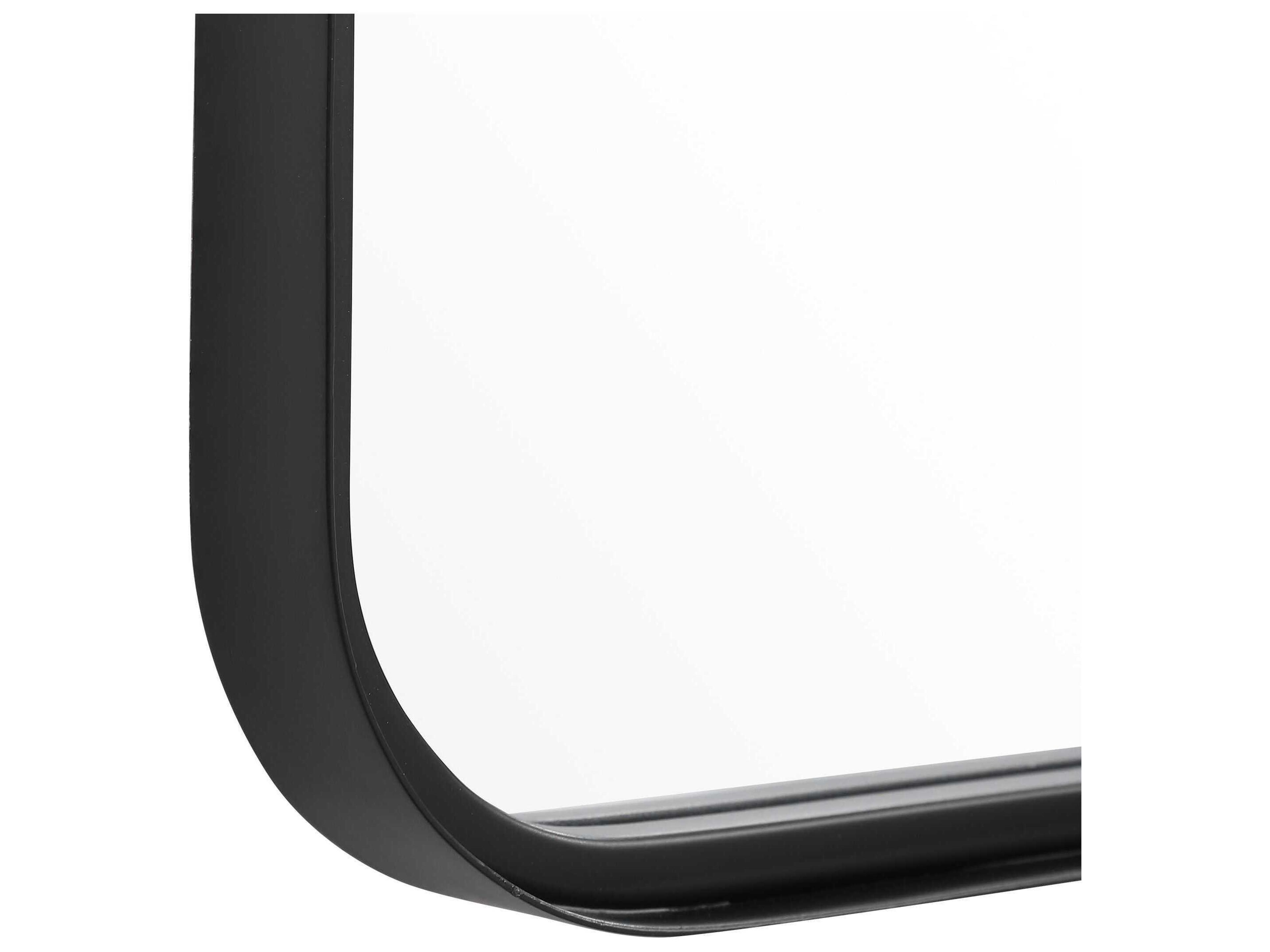 Luxecor Illumination Satin Black Rectangular Wall Mirror
