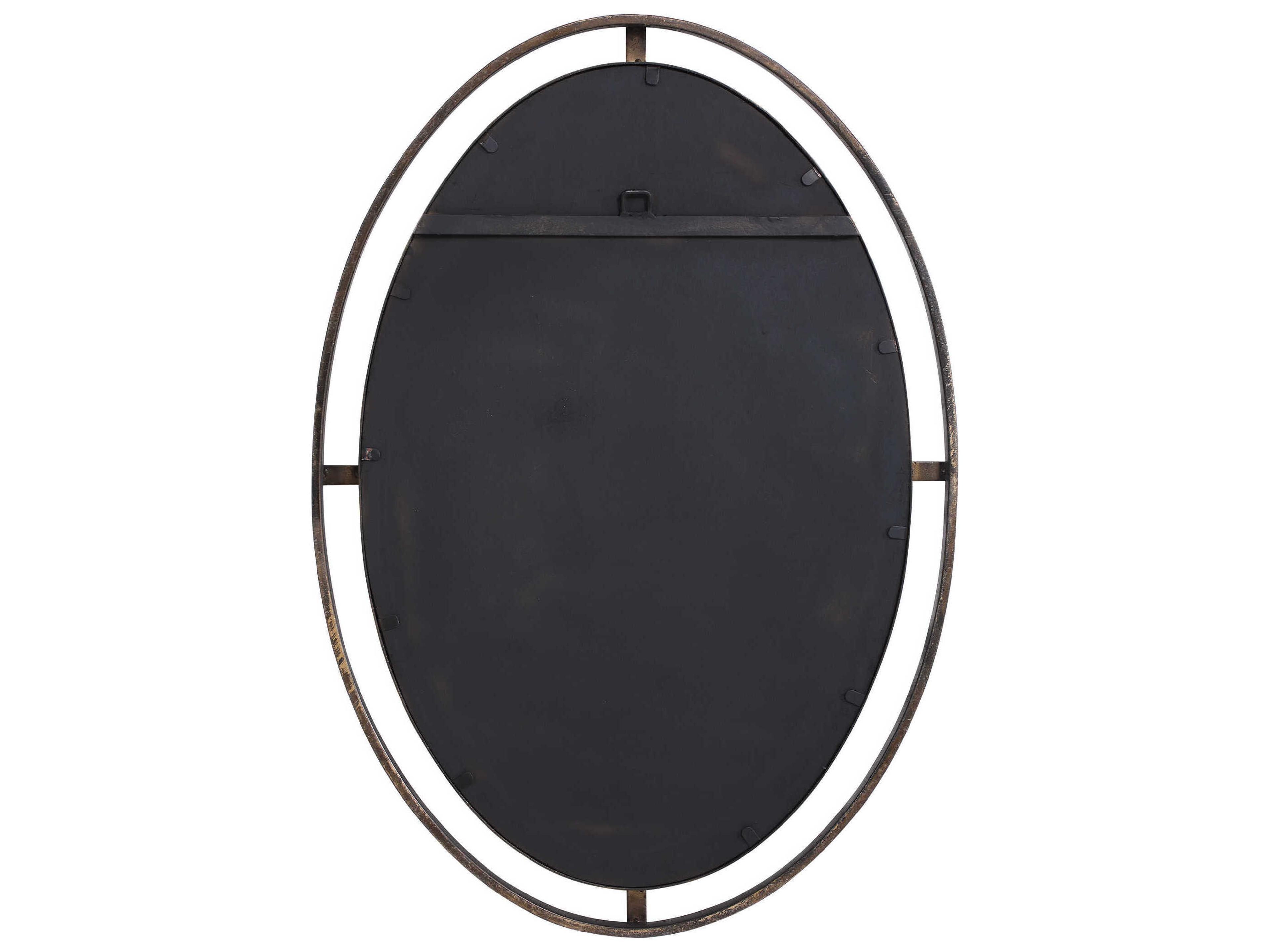 Luxecor Illumination Rustic Bronze Gold Oval Wall Mirror