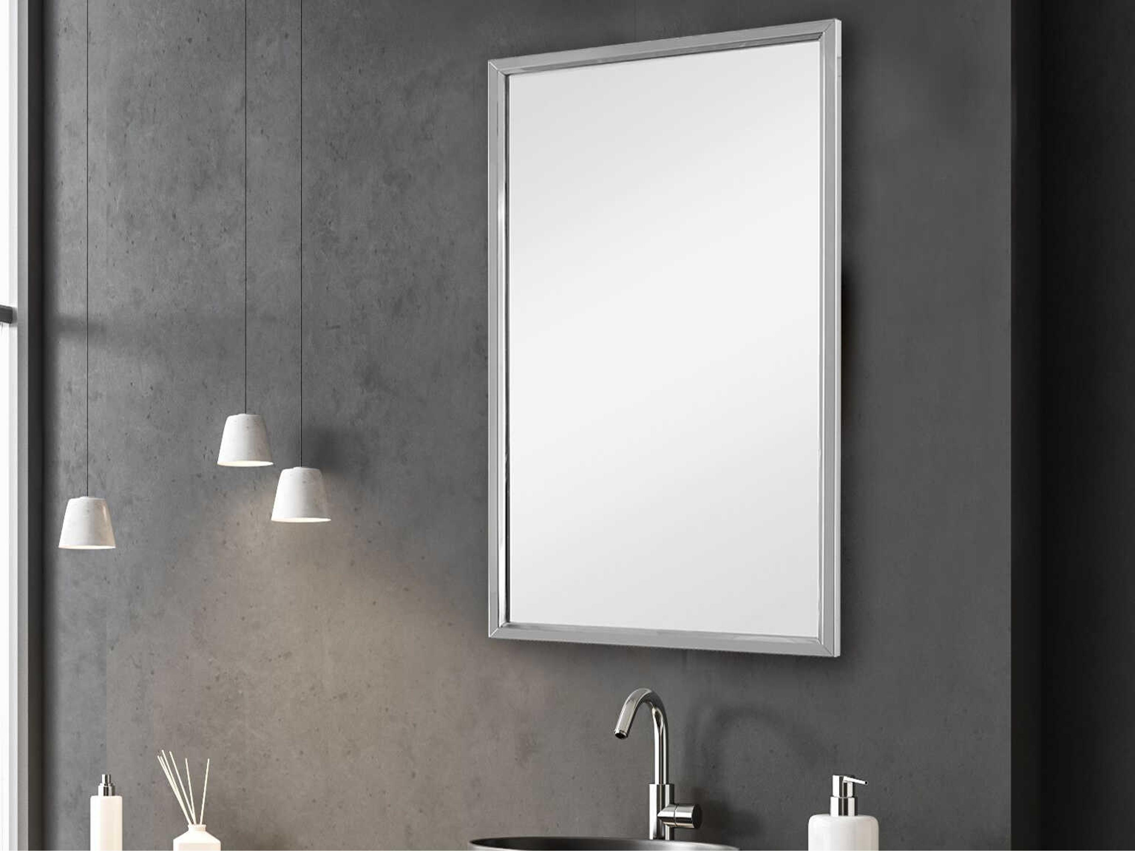 Luxecor Illumination Stainless Steel Rectangular Wall Mirror