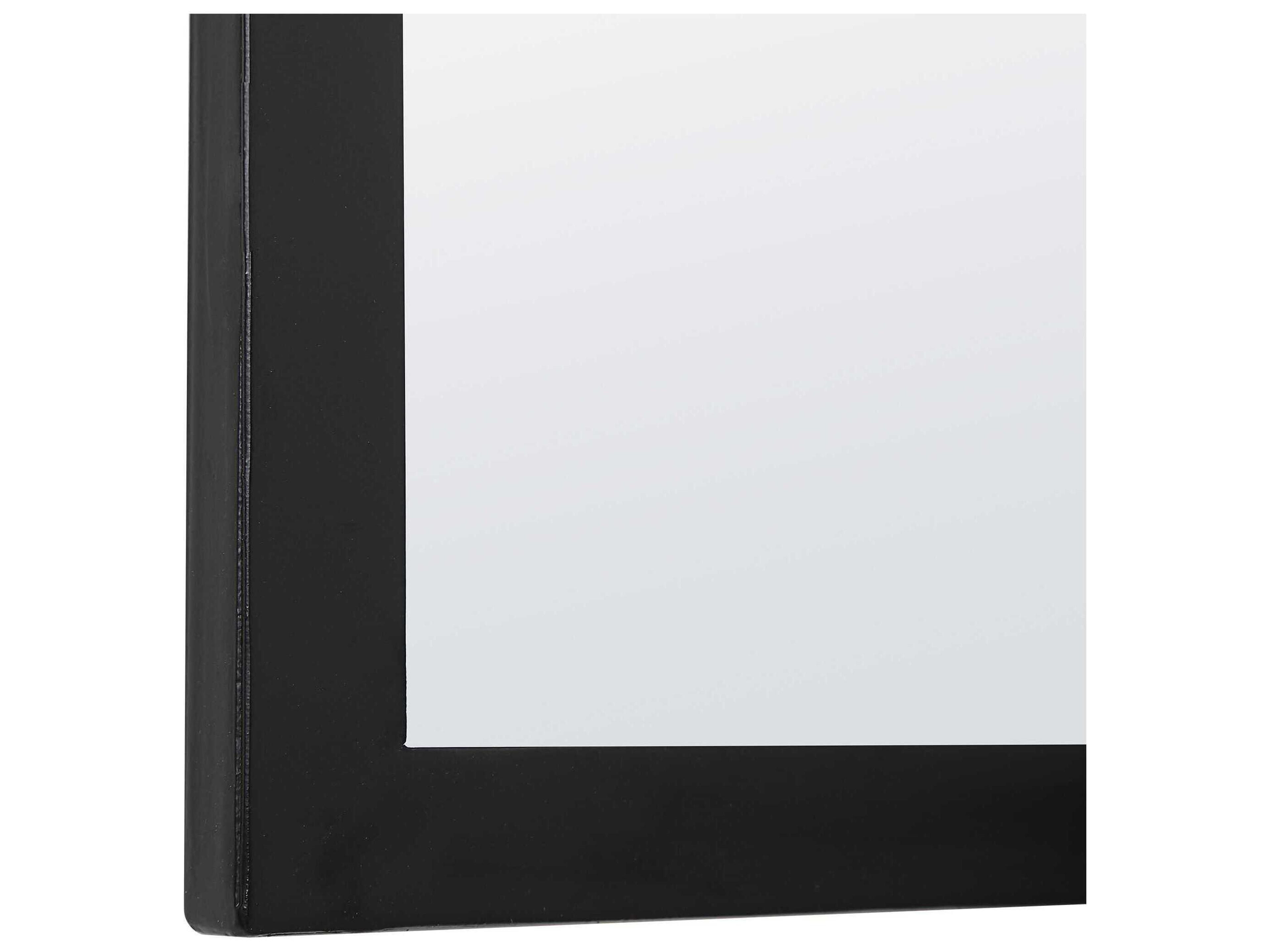 Luxecor Illumination Satin Black Wall Mirror