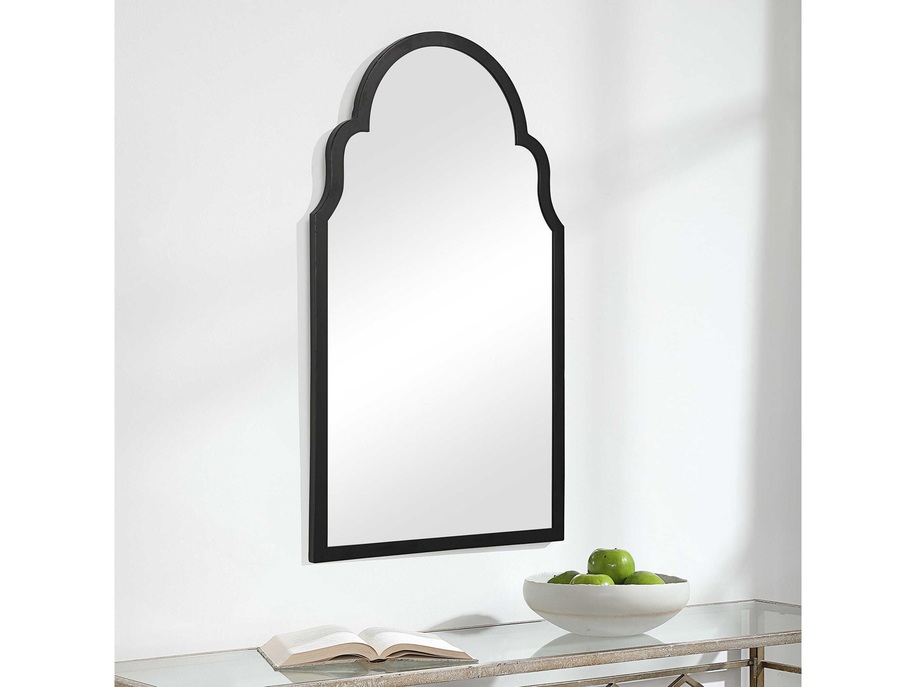 Luxecor Illumination Satin Black Wall Mirror