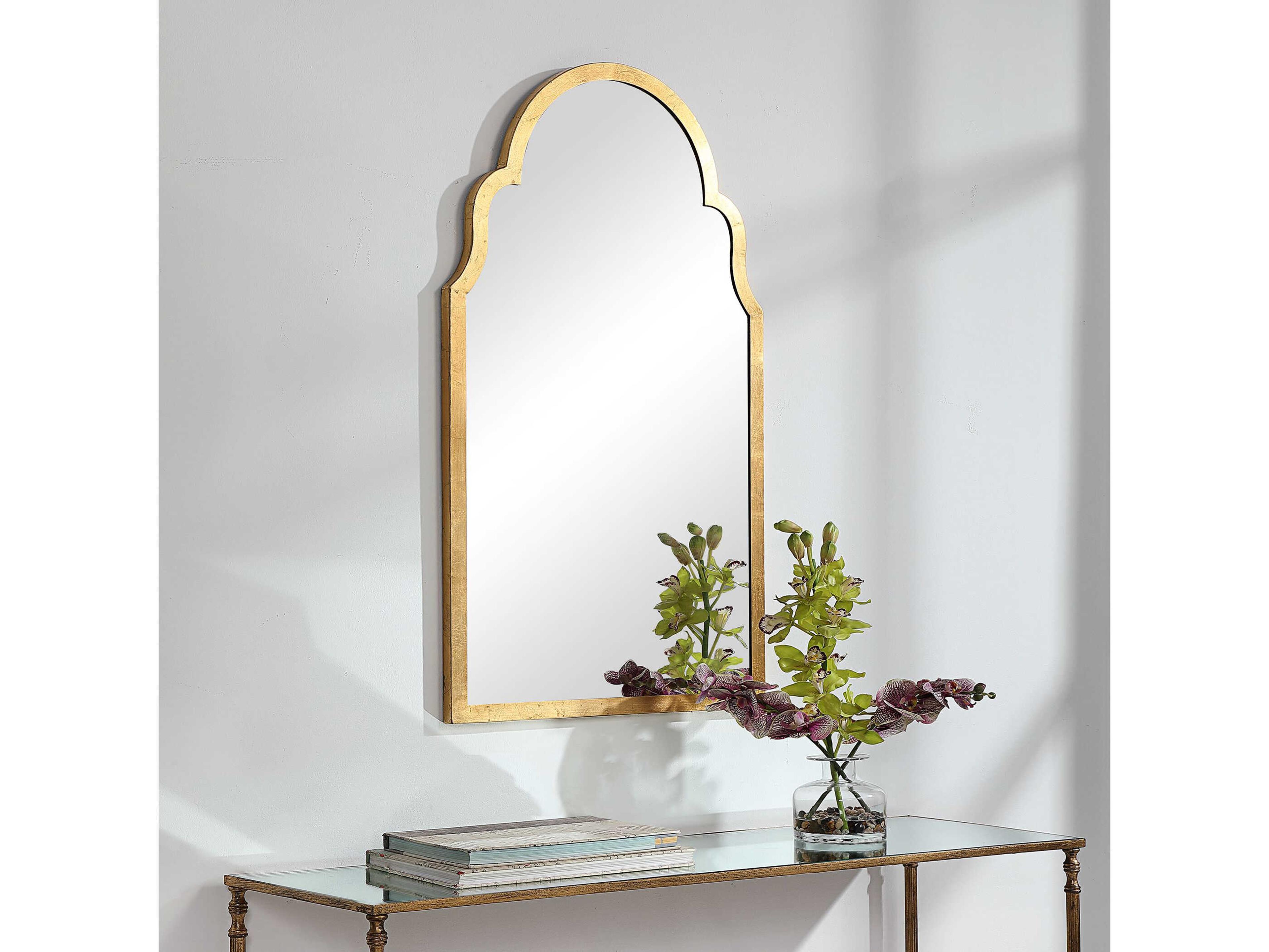Luxecor Illumination Gold Leaf Wall Mirror