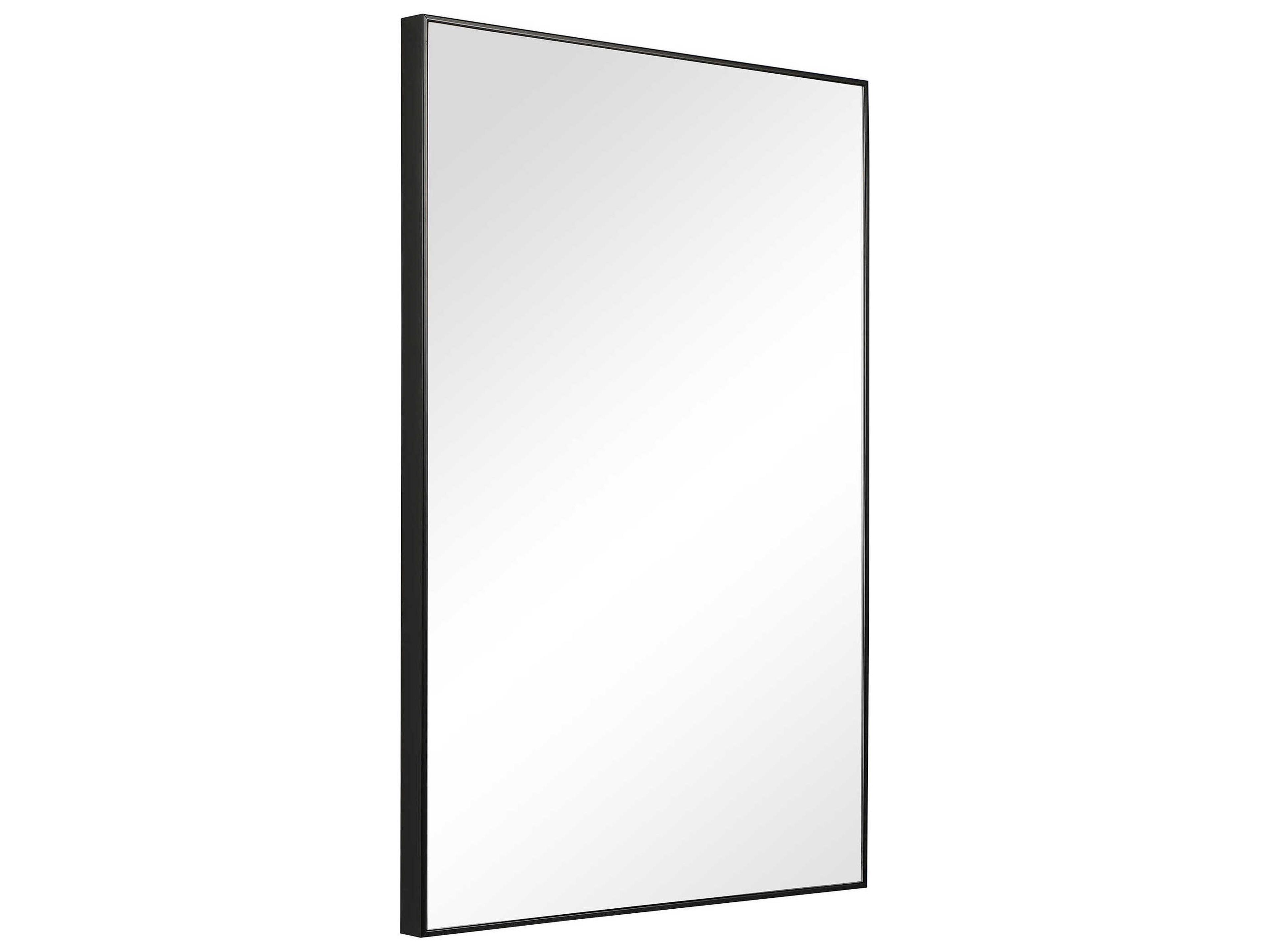 Luxecor Illumination Black Rectangular Wall Mirror