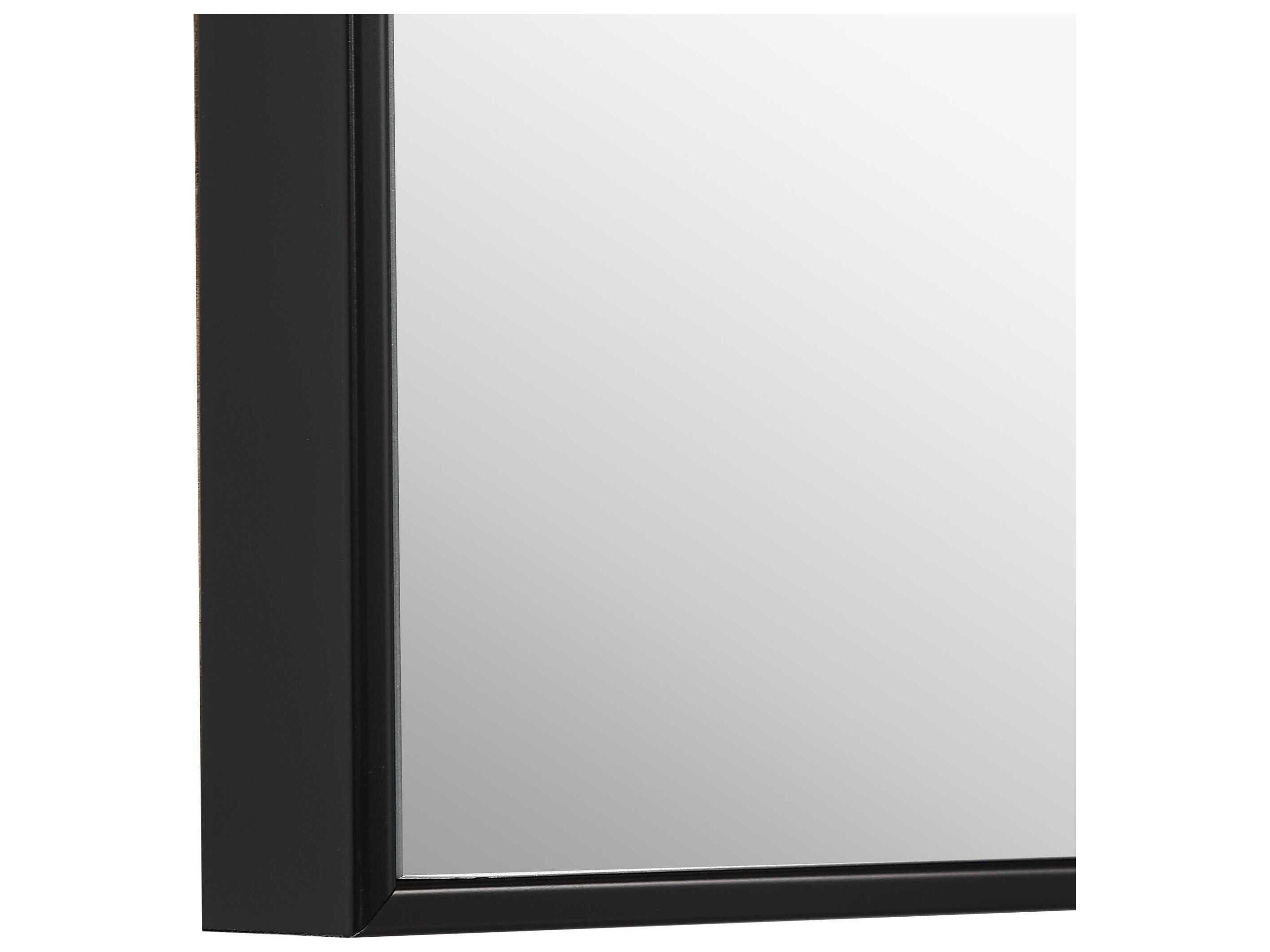 Luxecor Illumination Black Rectangular Wall Mirror