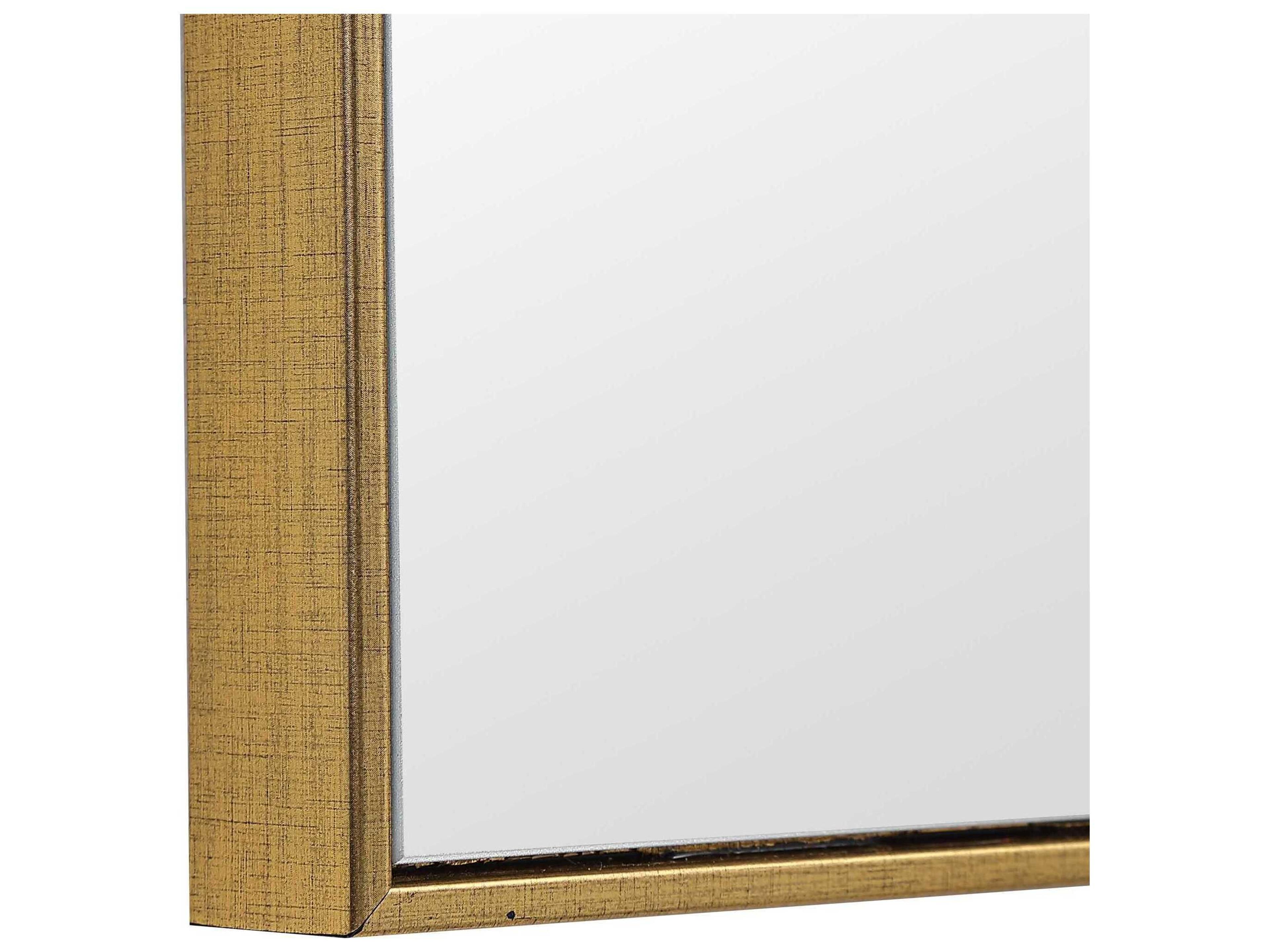 Luxecor Illumination Gold Rectangular Wall Mirror
