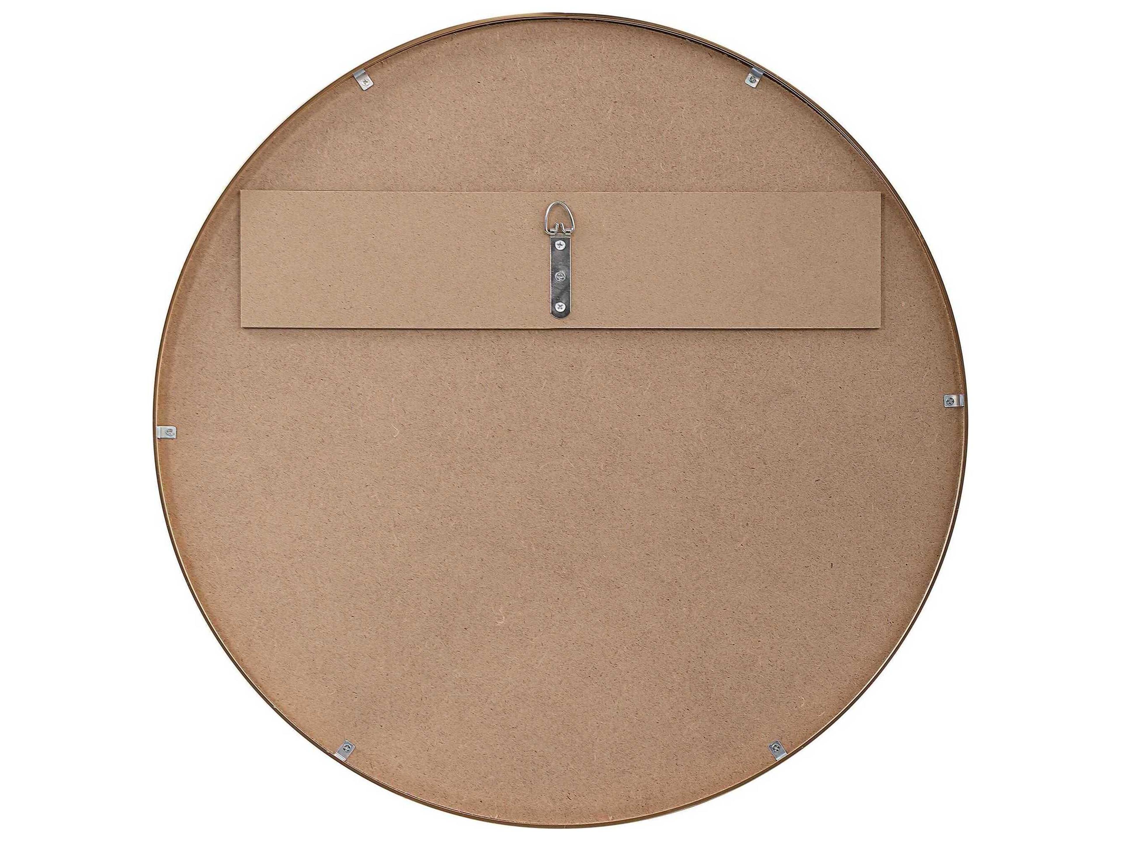 Luxecor Illumination Brushed Gold Round Wall Mirror