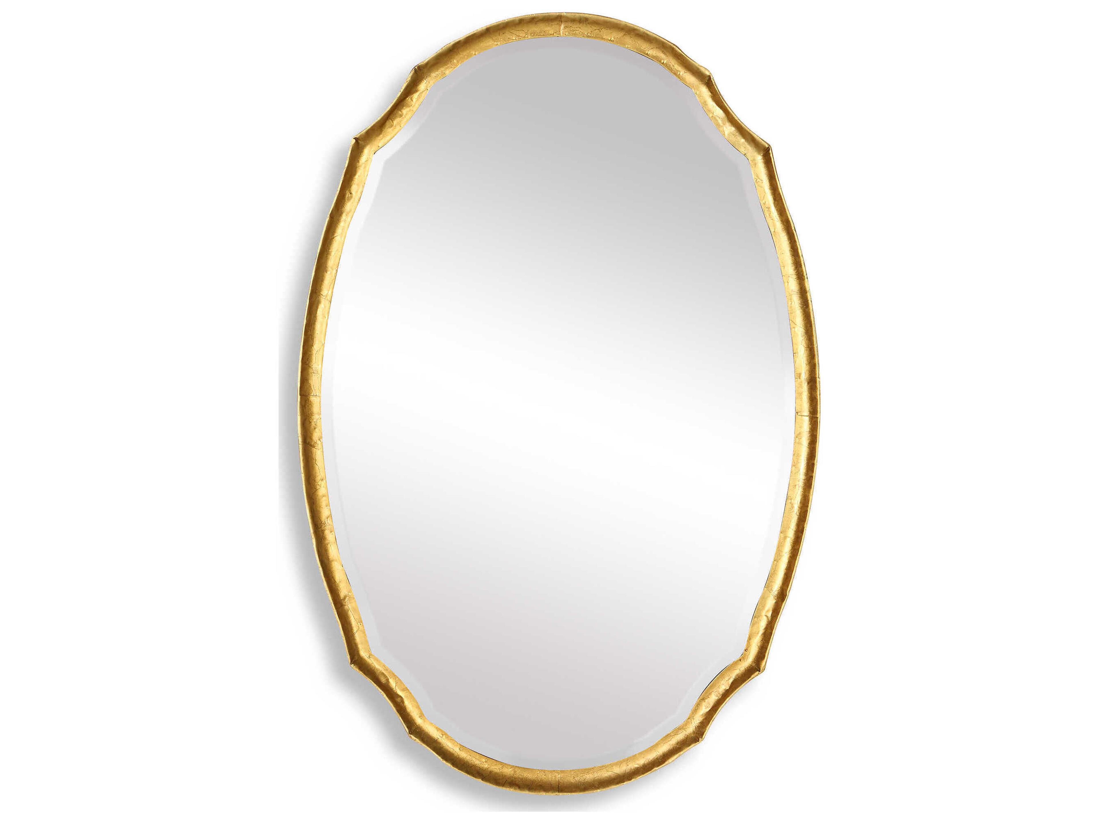 Illumination Gold Leaf Oval Wall Mirror
