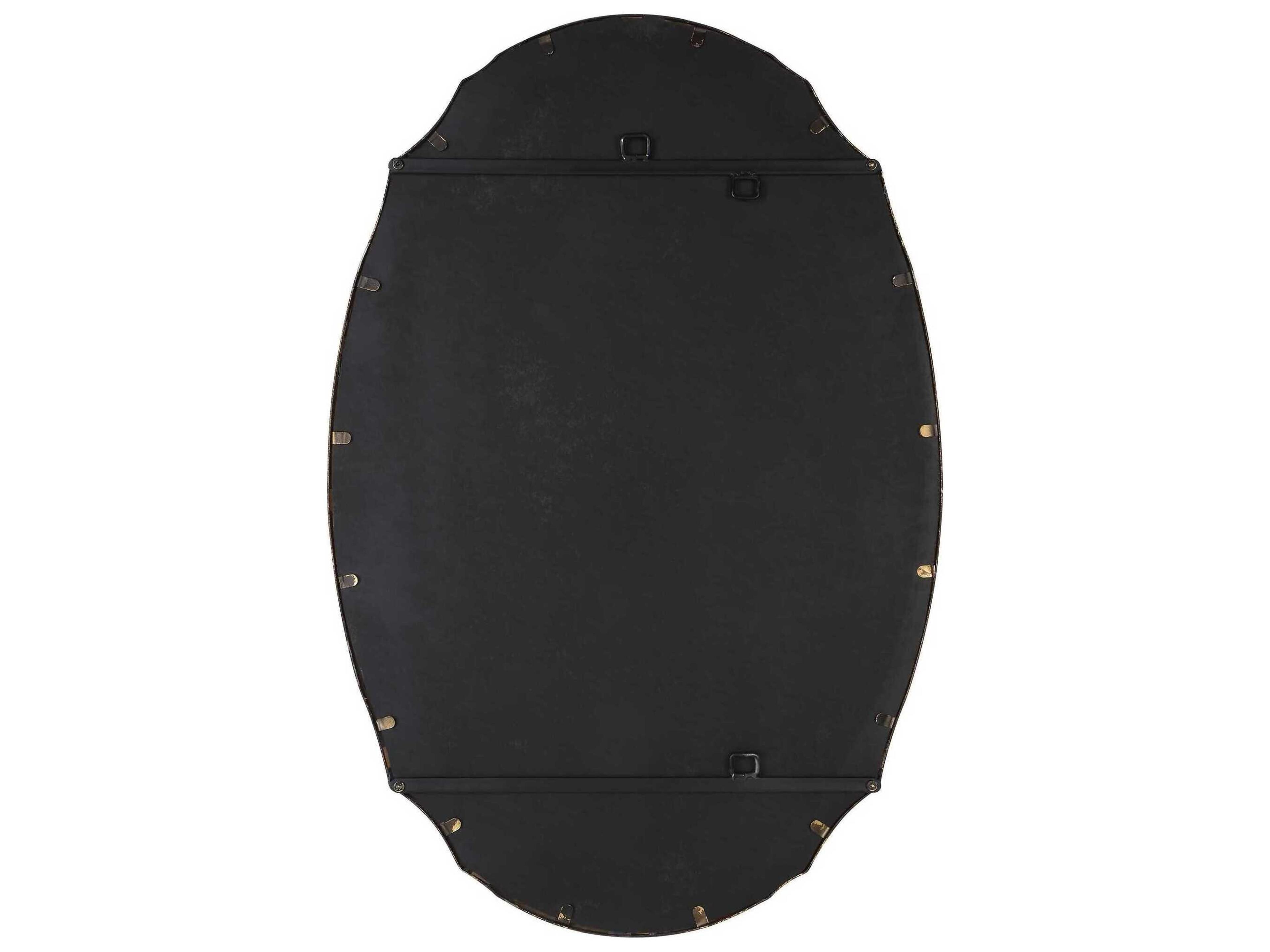 Luxecor Illumination Gold Leaf Oval Wall Mirror