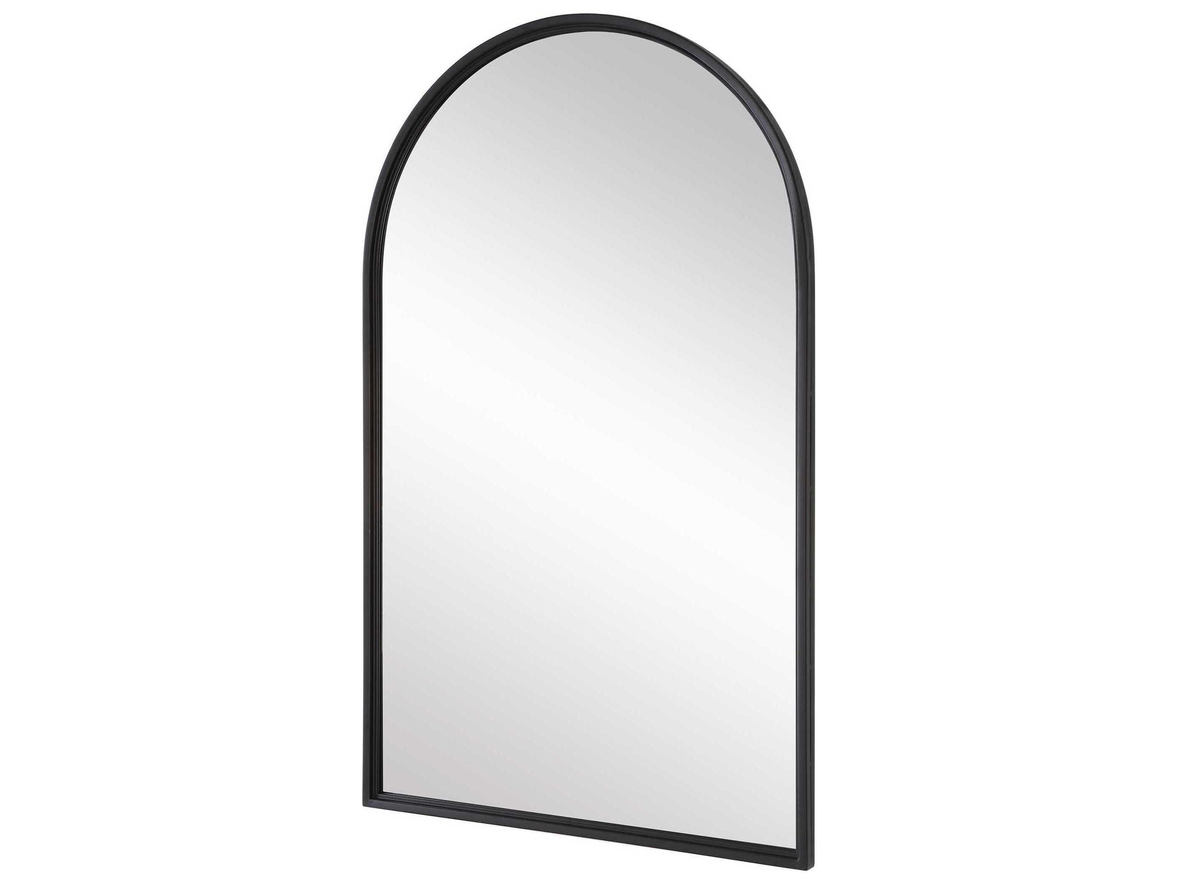 Luxecor Illumination Matte Black Wall Mirror