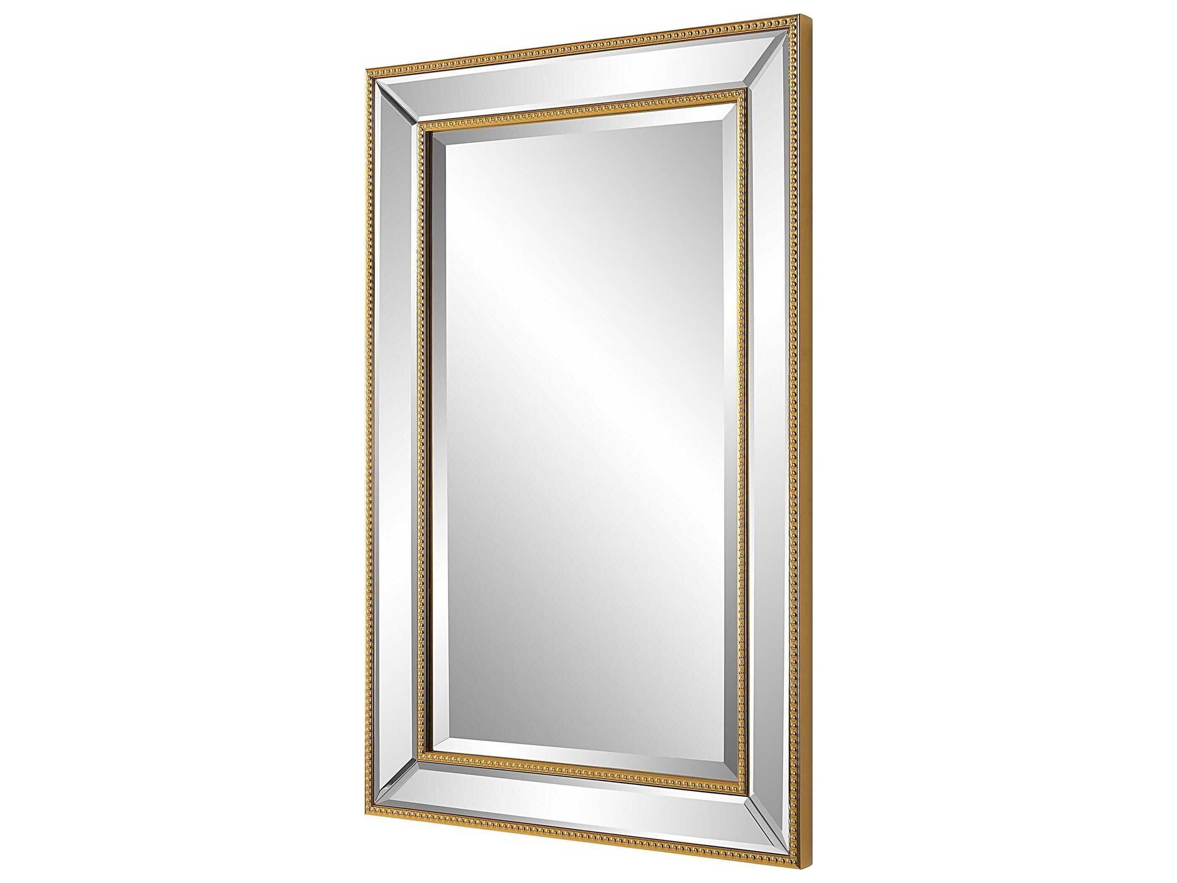 Luxecor Illumination Gold Rectangular Wall Mirror