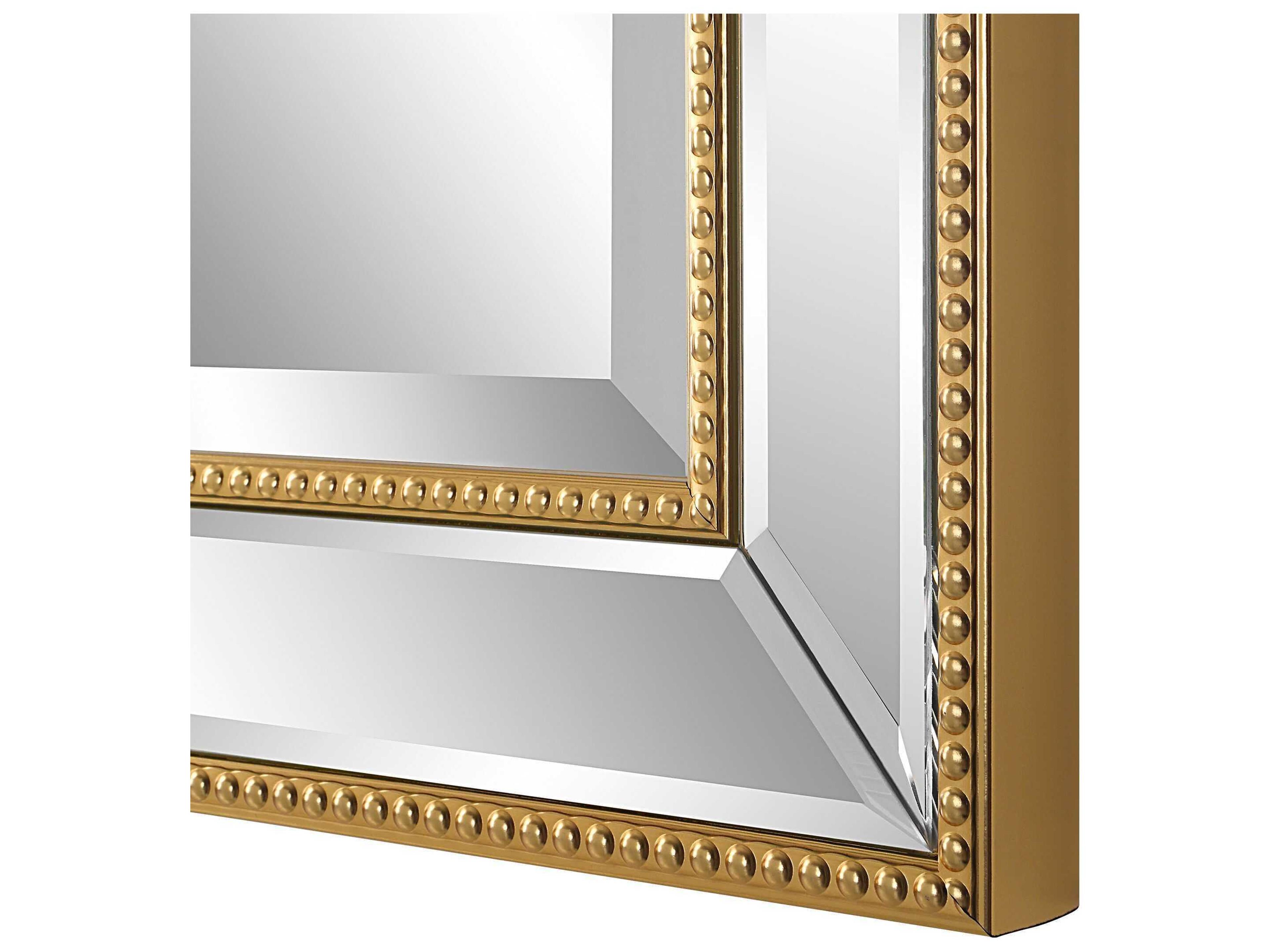 Luxecor Illumination Gold Rectangular Wall Mirror