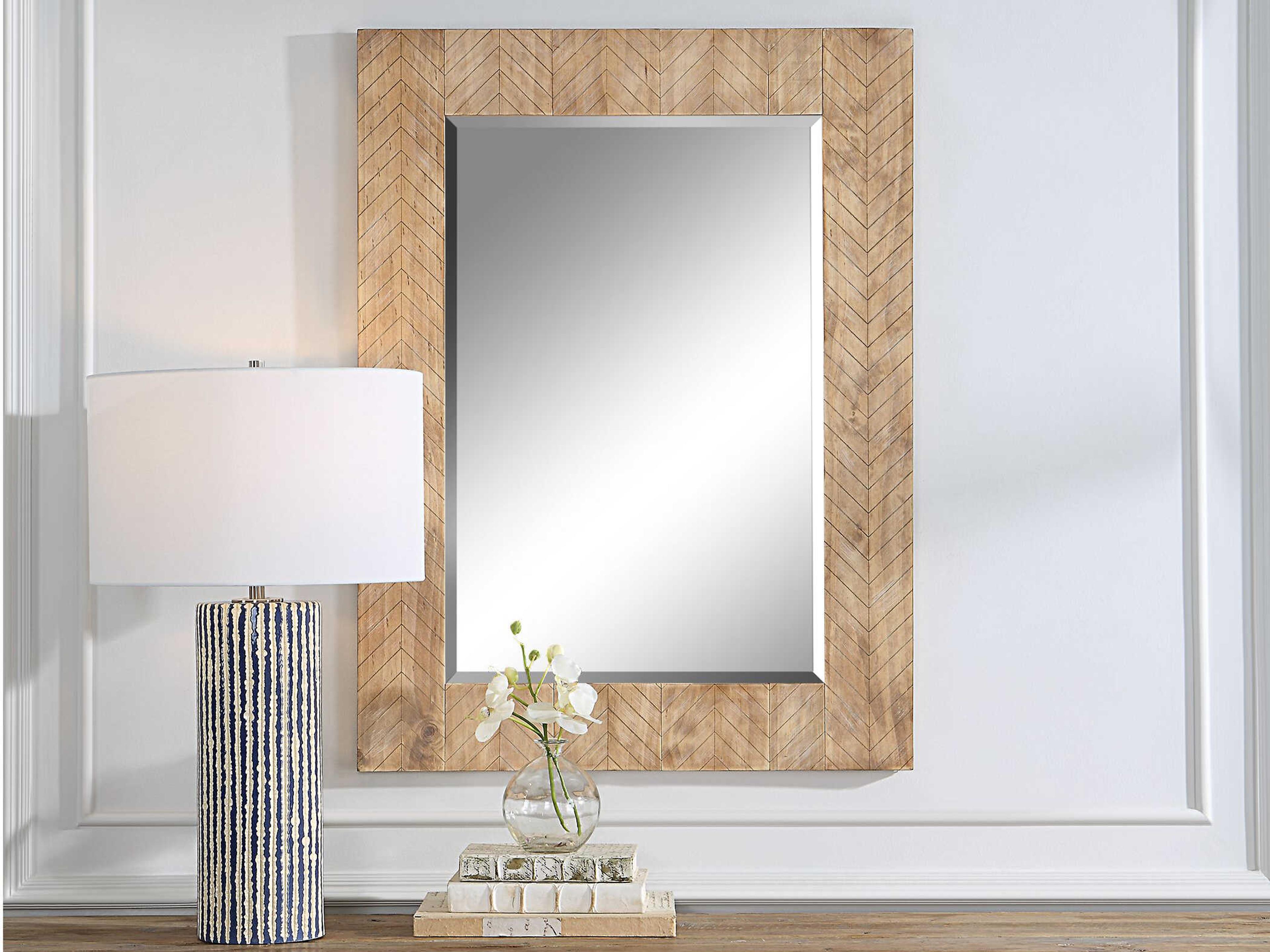 Luxecor Illumination Natural Rectangular Wall Mirror