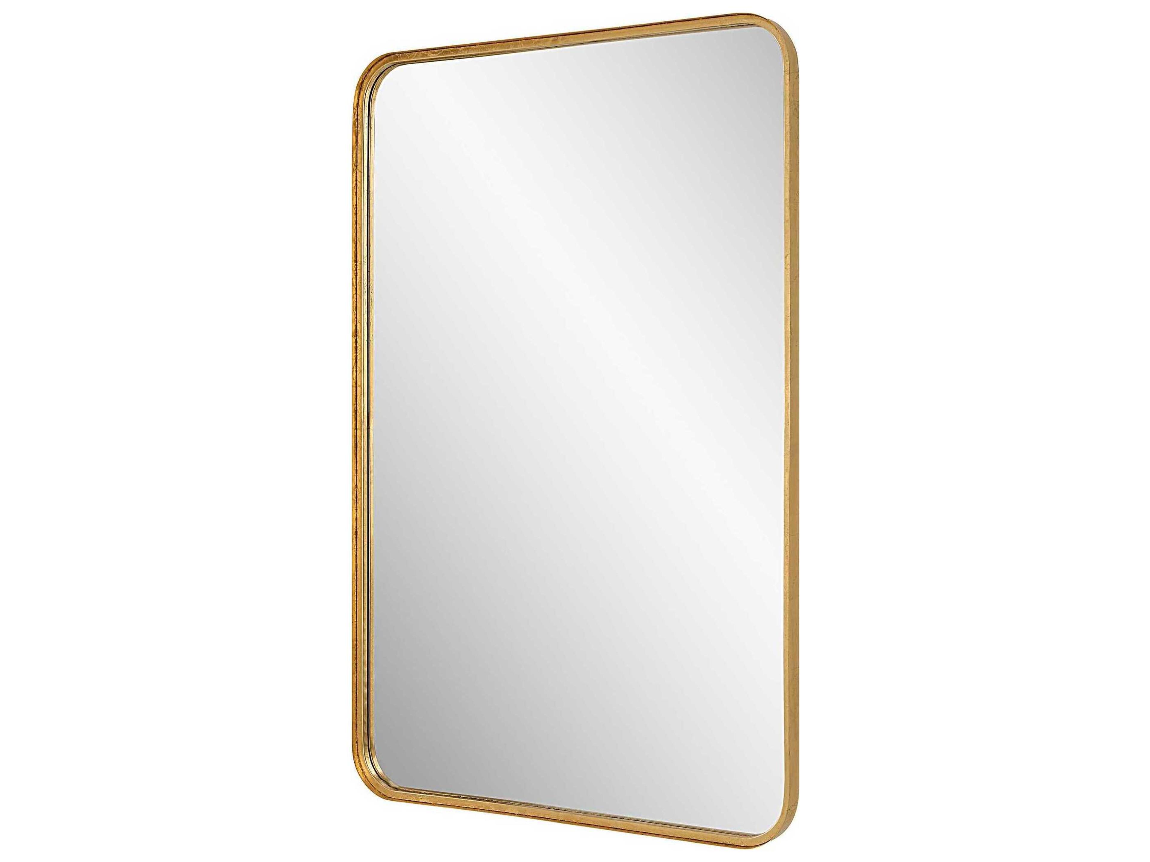 Luxecor Illumination Gold Leaf Rectangular Wall Mirror