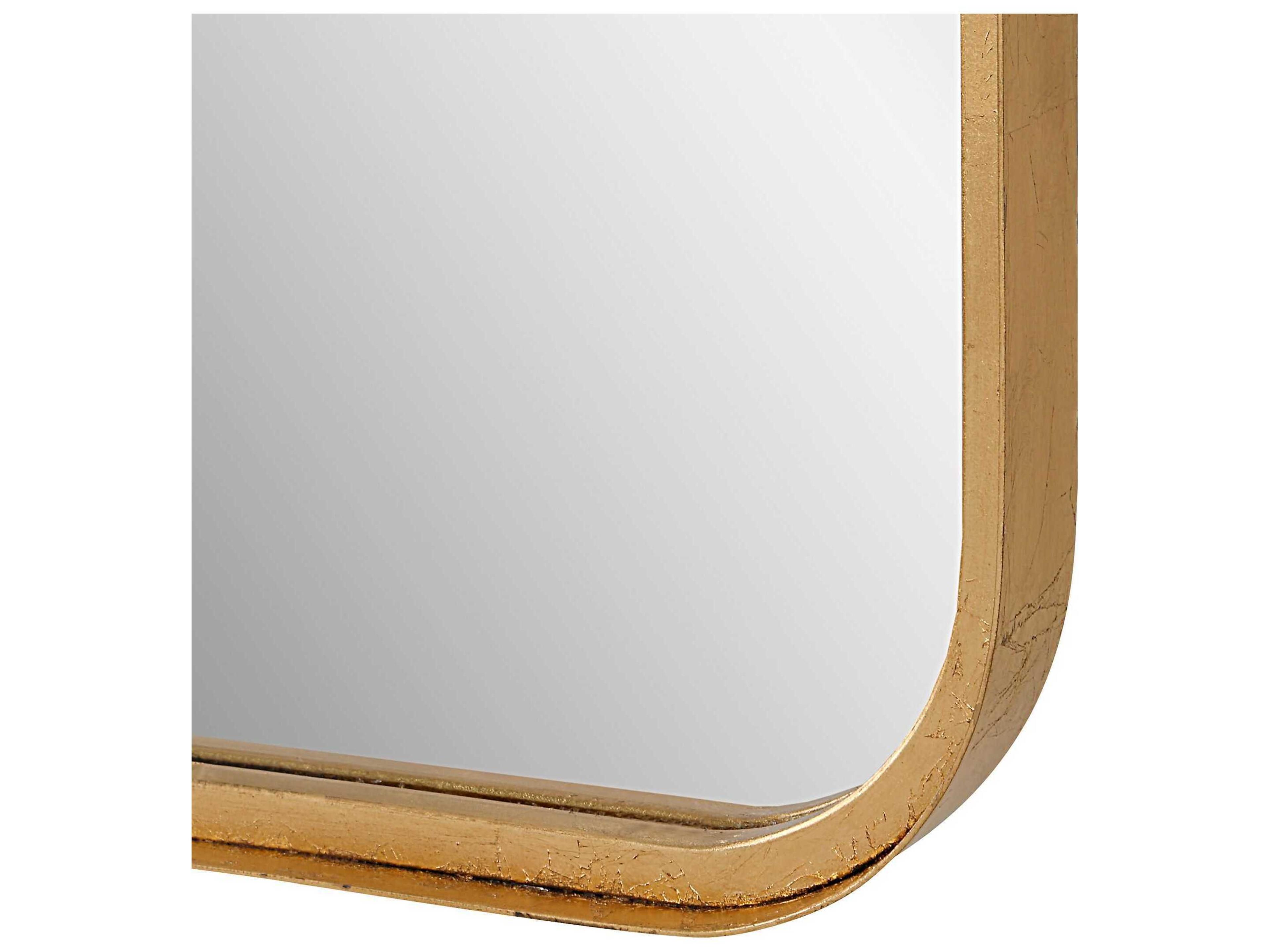 Luxecor Illumination Gold Leaf Rectangular Wall Mirror