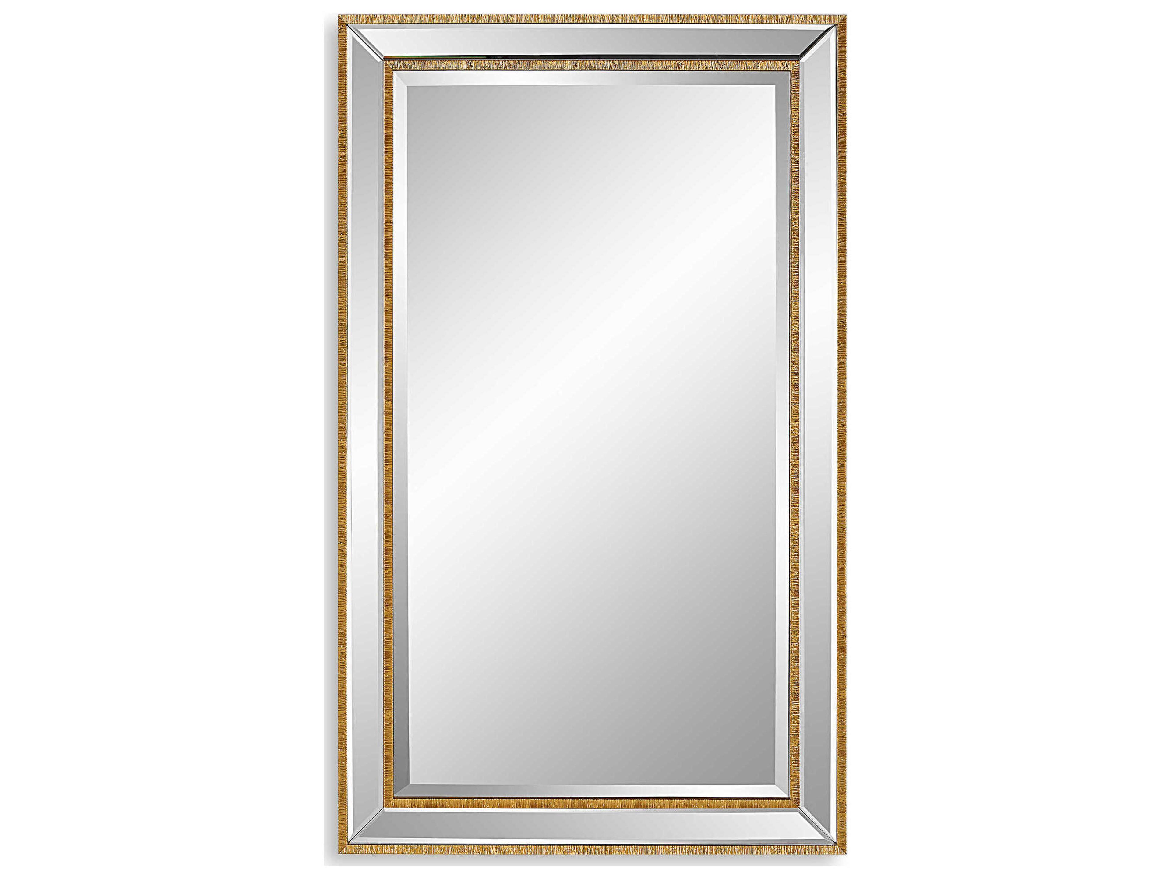 Luxecor Illumination Gold Rectangular Wall Mirror