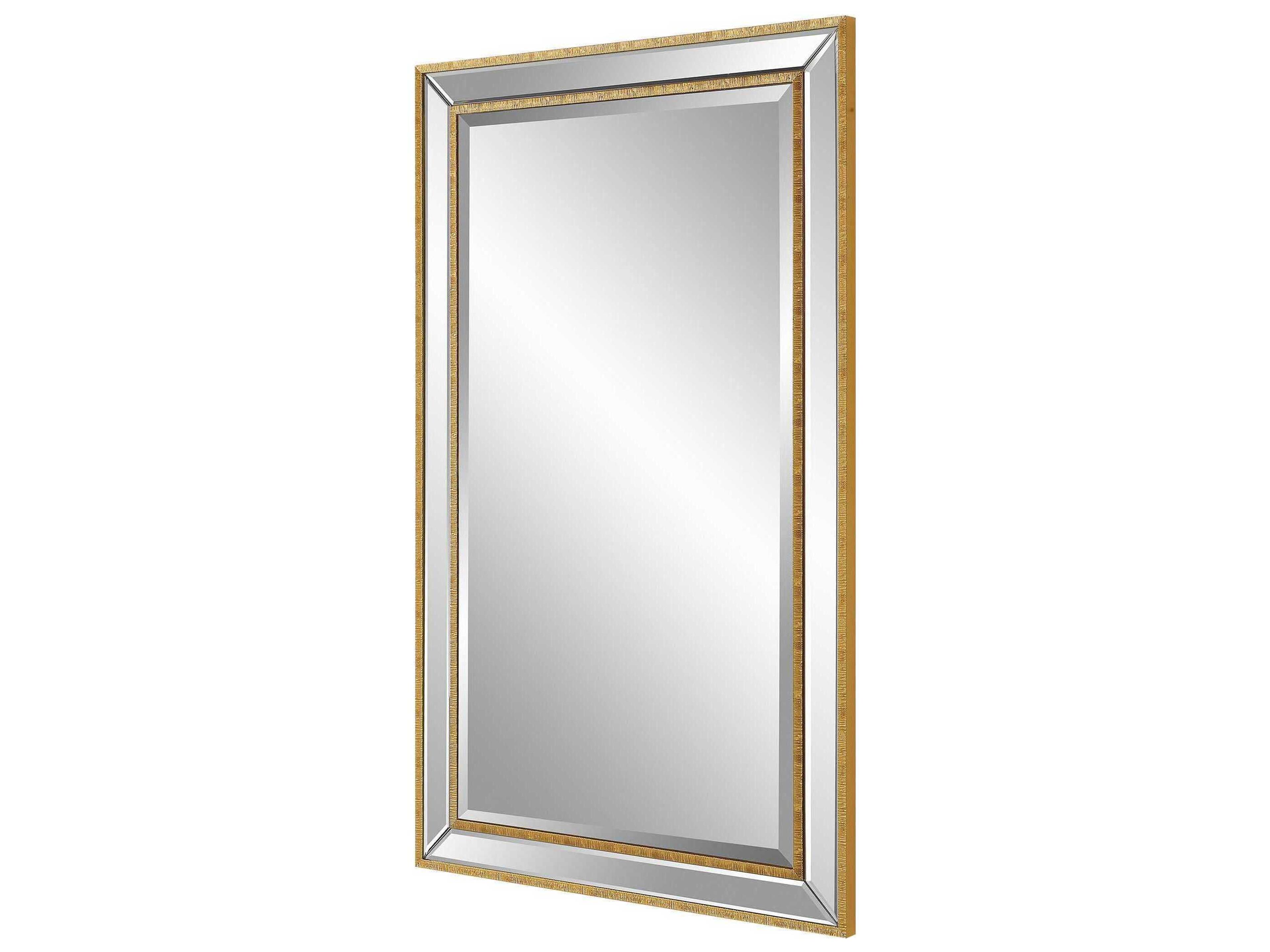 Luxecor Illumination Gold Rectangular Wall Mirror