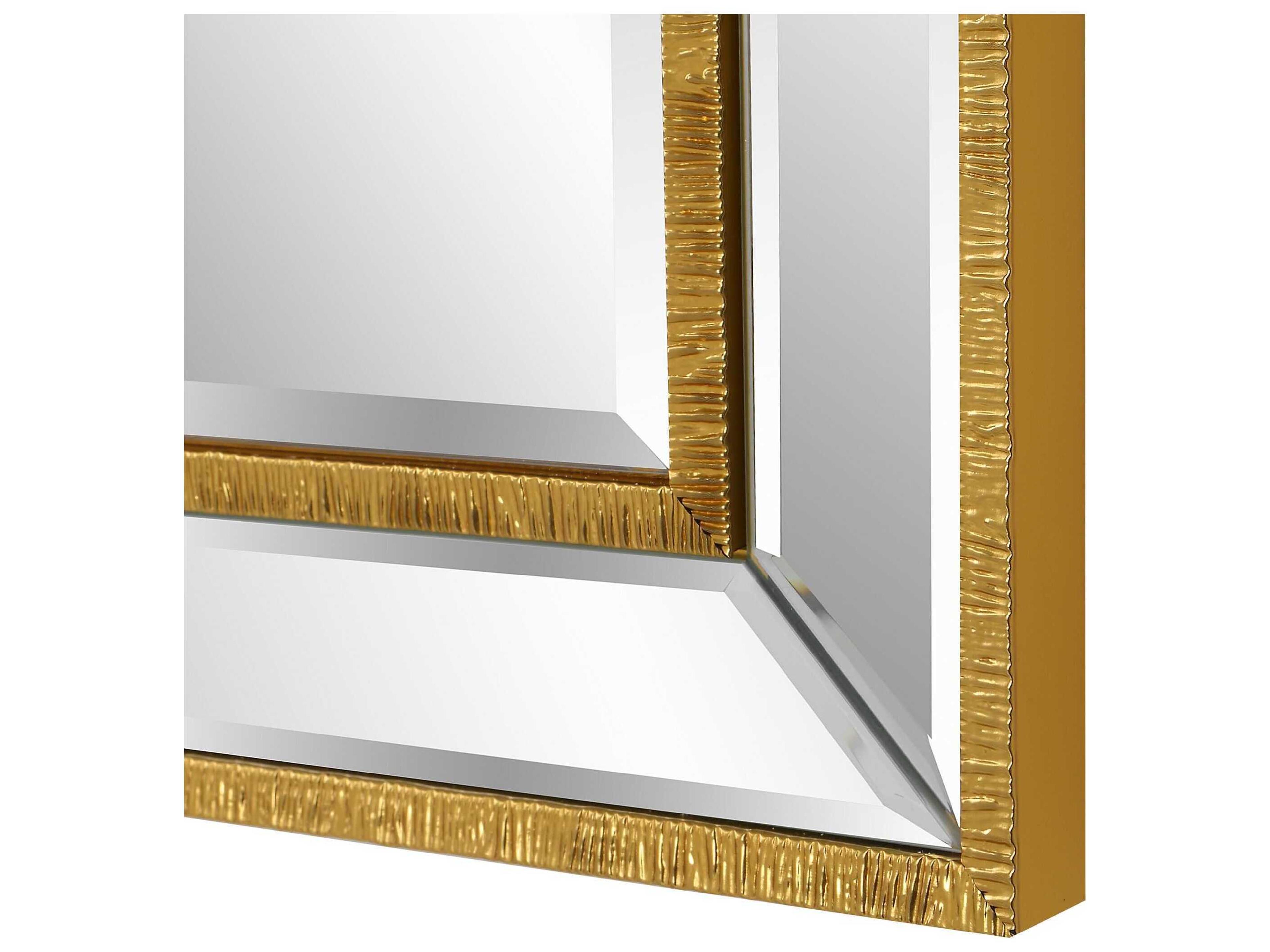 Luxecor Illumination Gold Rectangular Wall Mirror