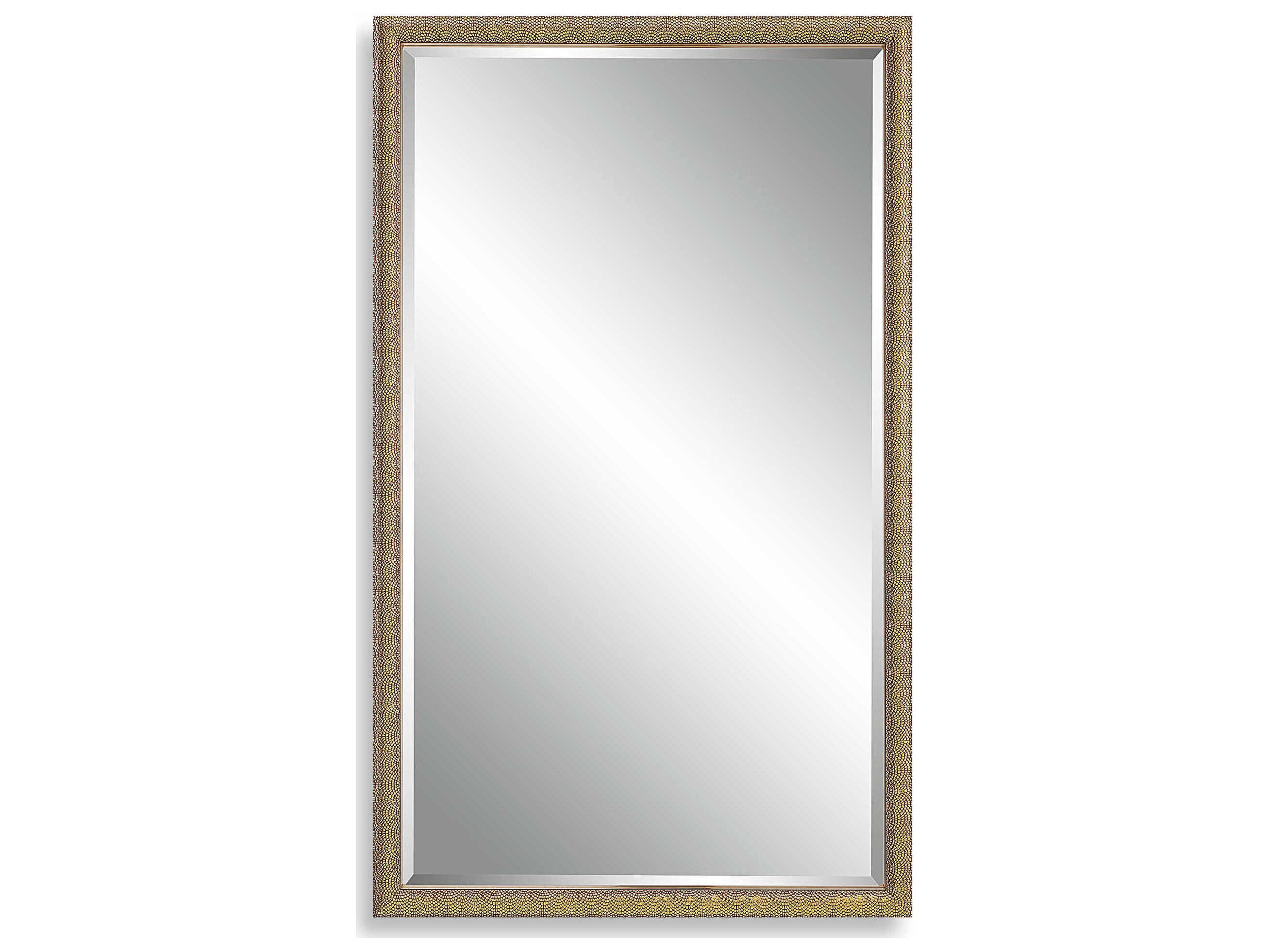 Luxecor Illumination Gold Dark Brown Rectangular Wall Mirror