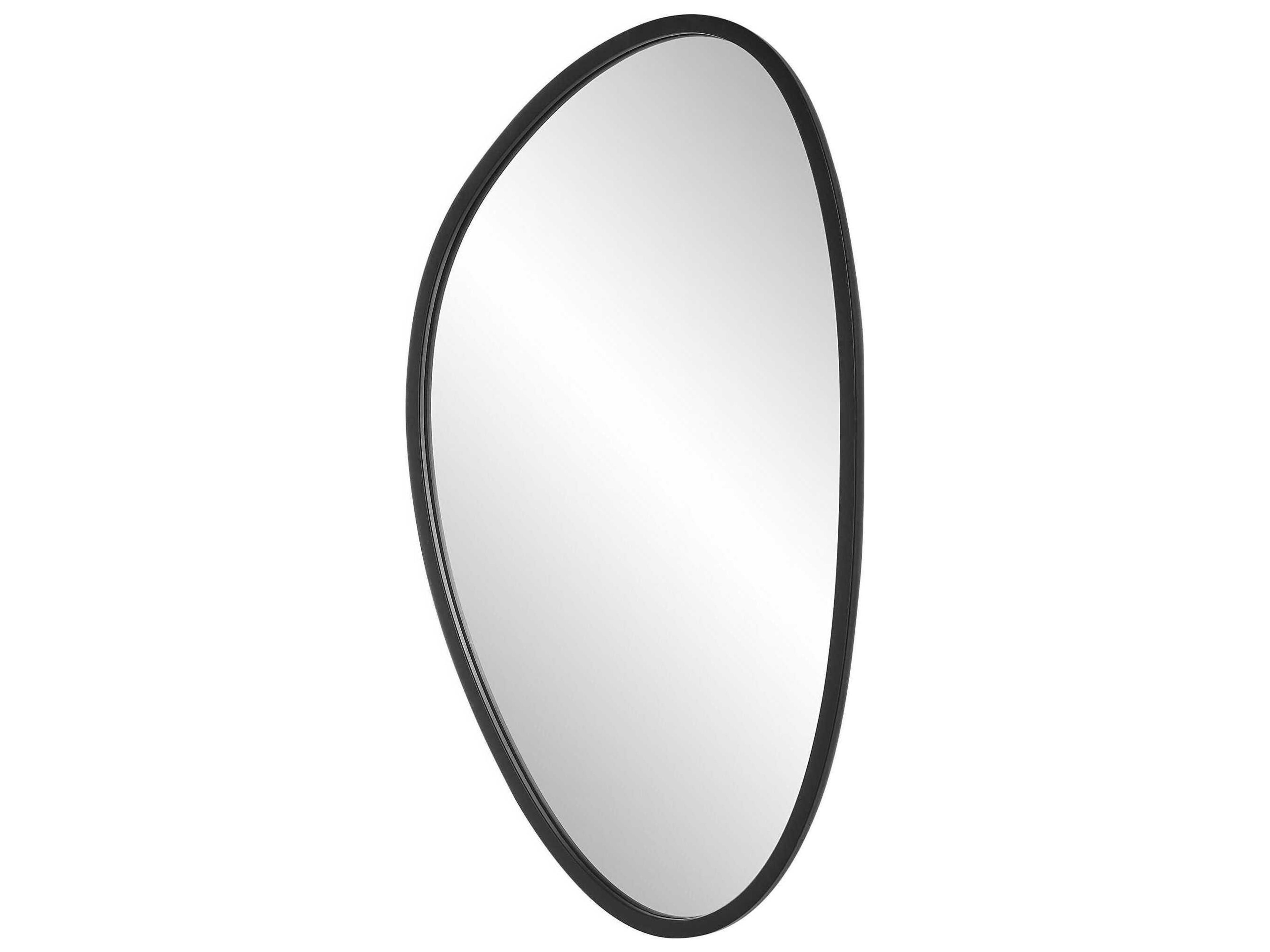 Luxecor Illumination Matte Black Wall Mirror