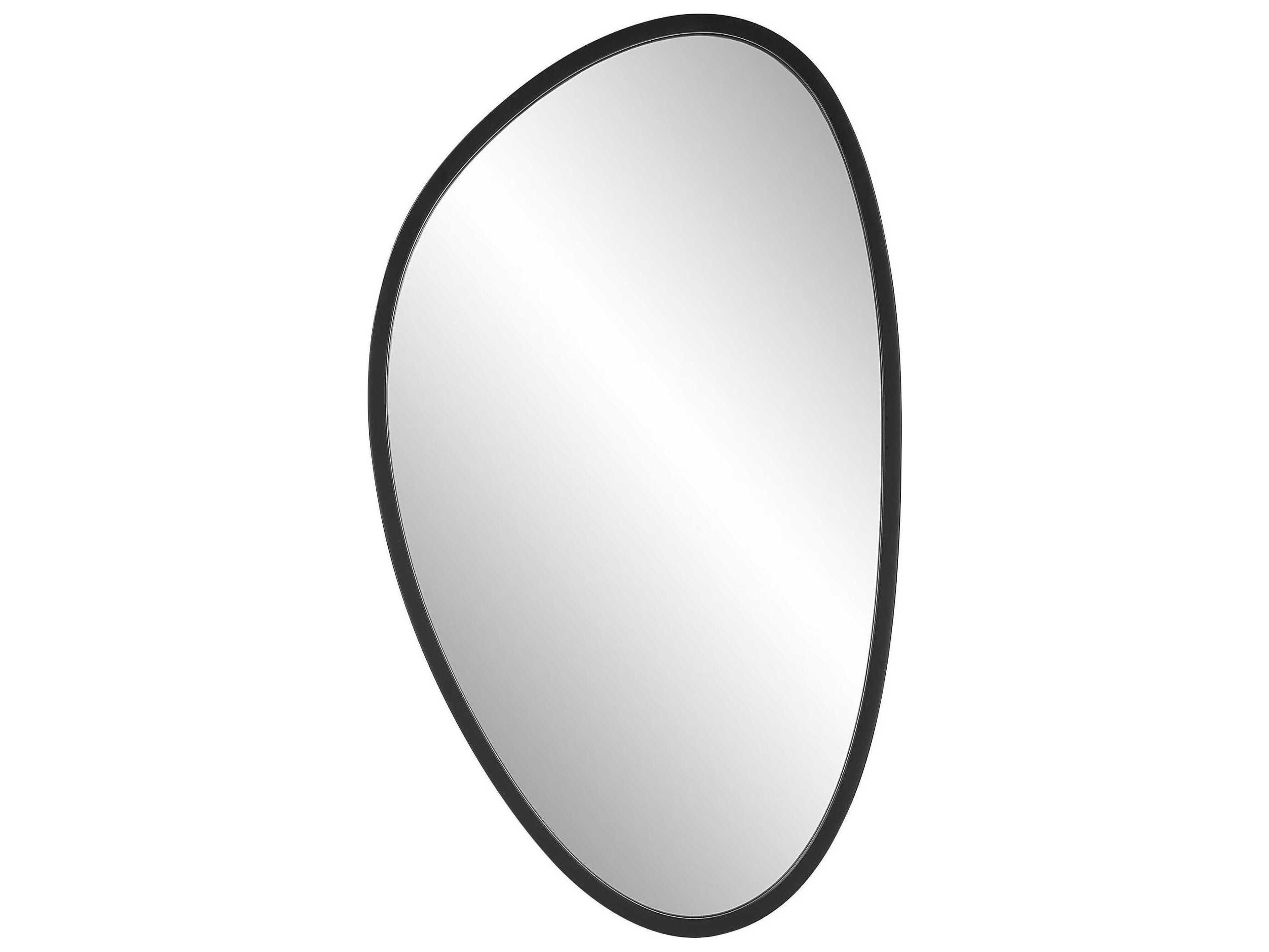 Luxecor Illumination Matte Black Wall Mirror