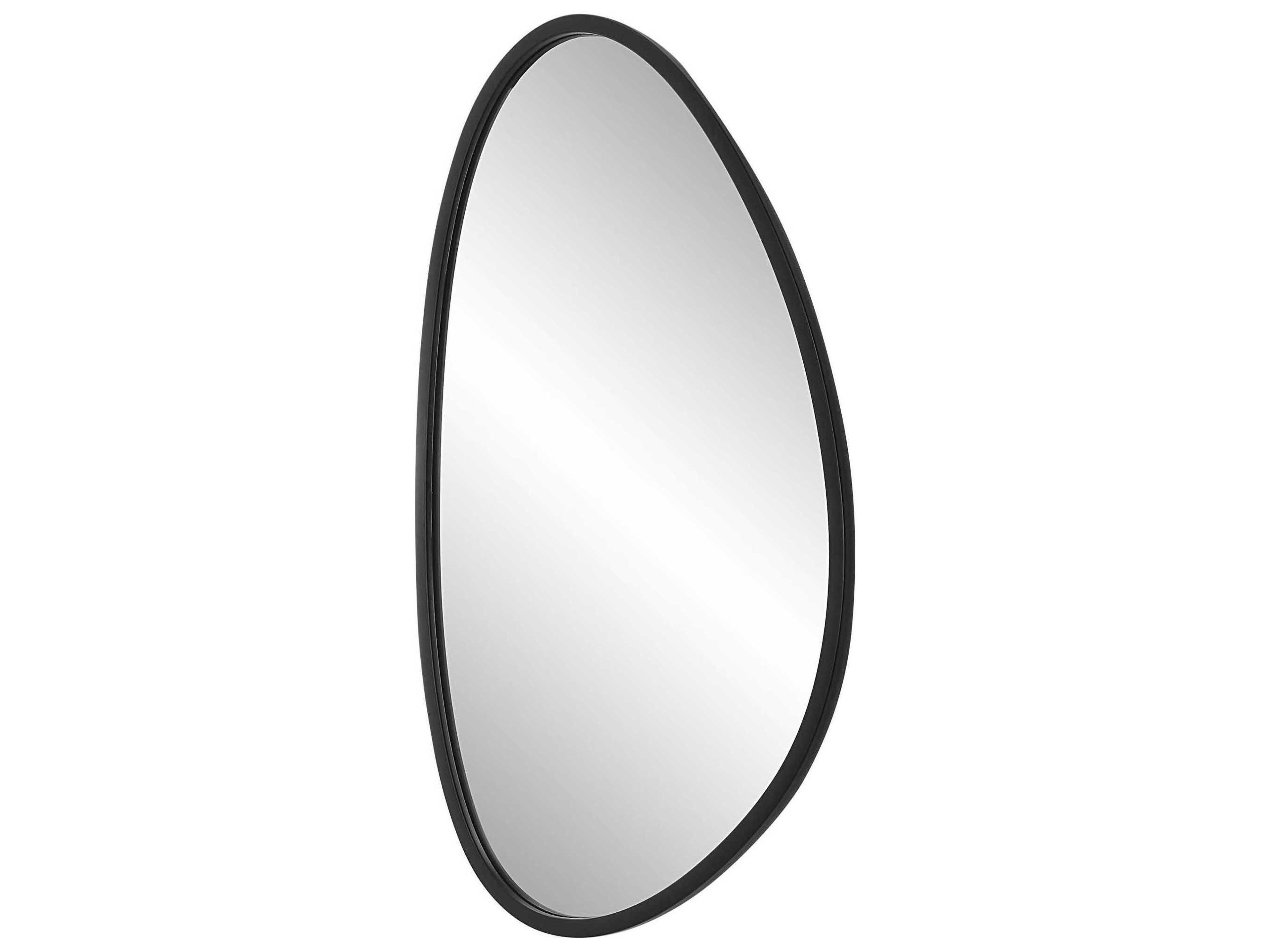 Luxecor Illumination Matte Black Wall Mirror