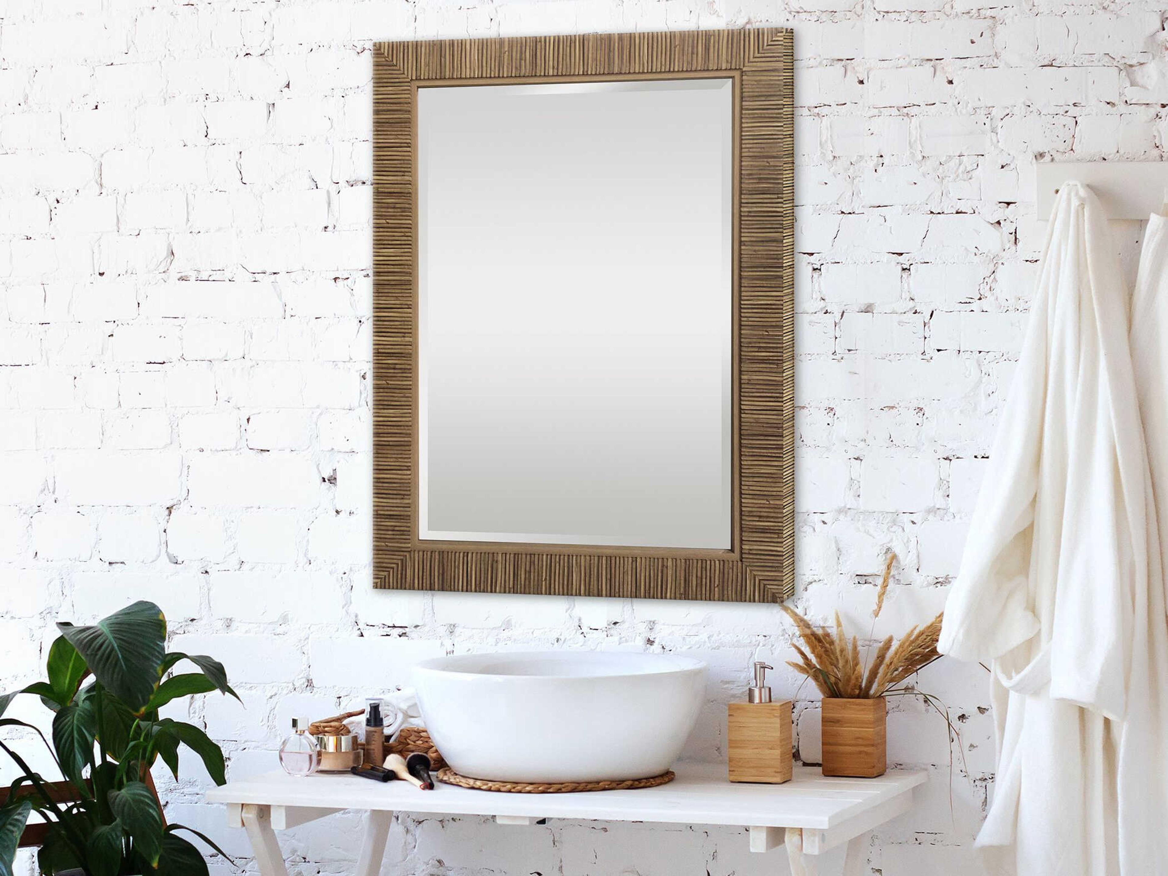 Luxecor Illumination Natural Rectangular Wall Mirror