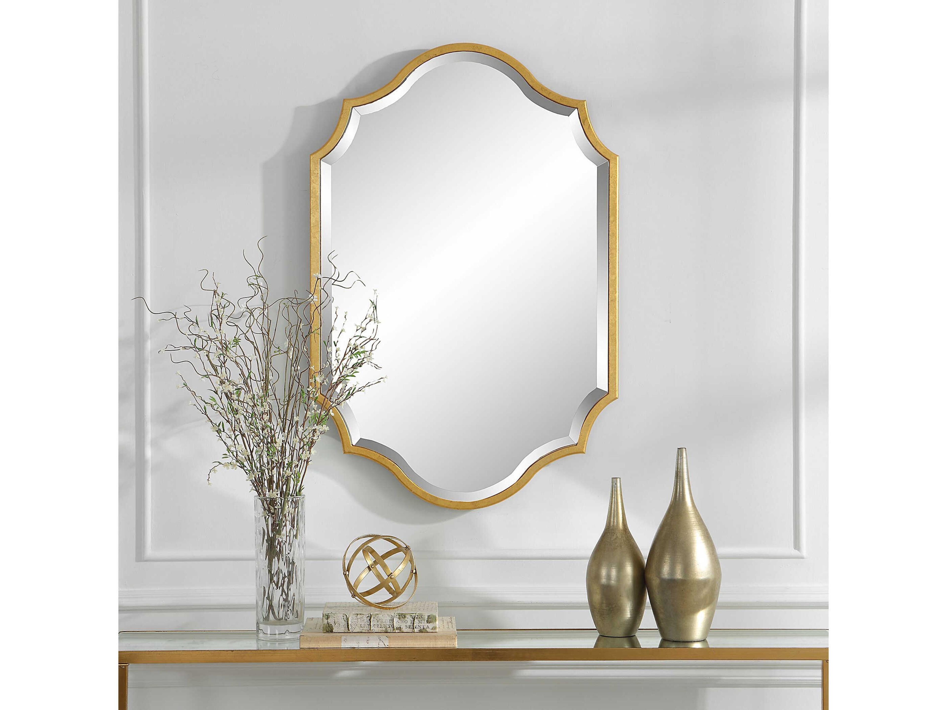 Luxecor Illumination Gold Leaf Wall Mirror