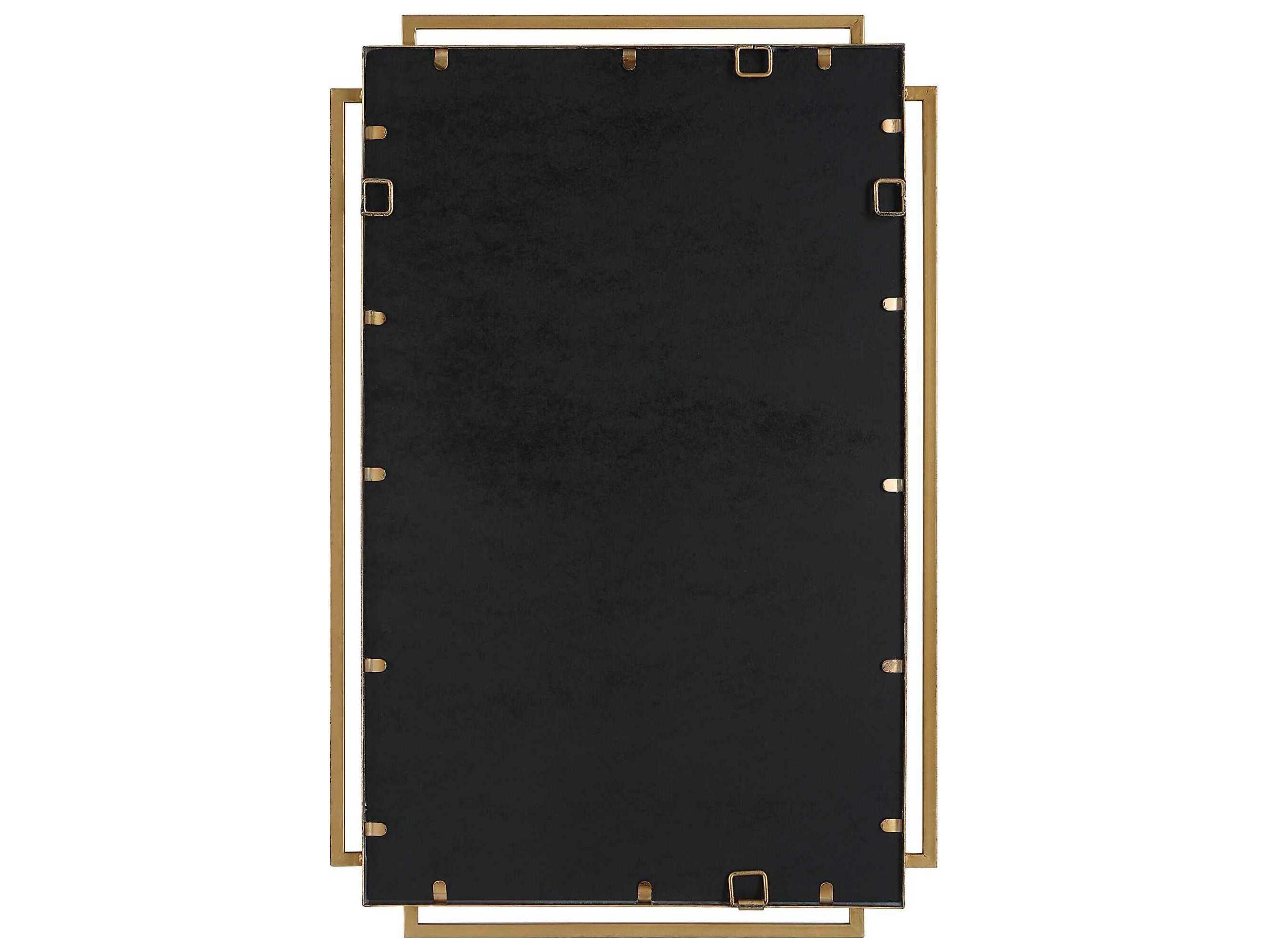 Luxecor Illumination Brushed Gold Rectangular Wall Mirror