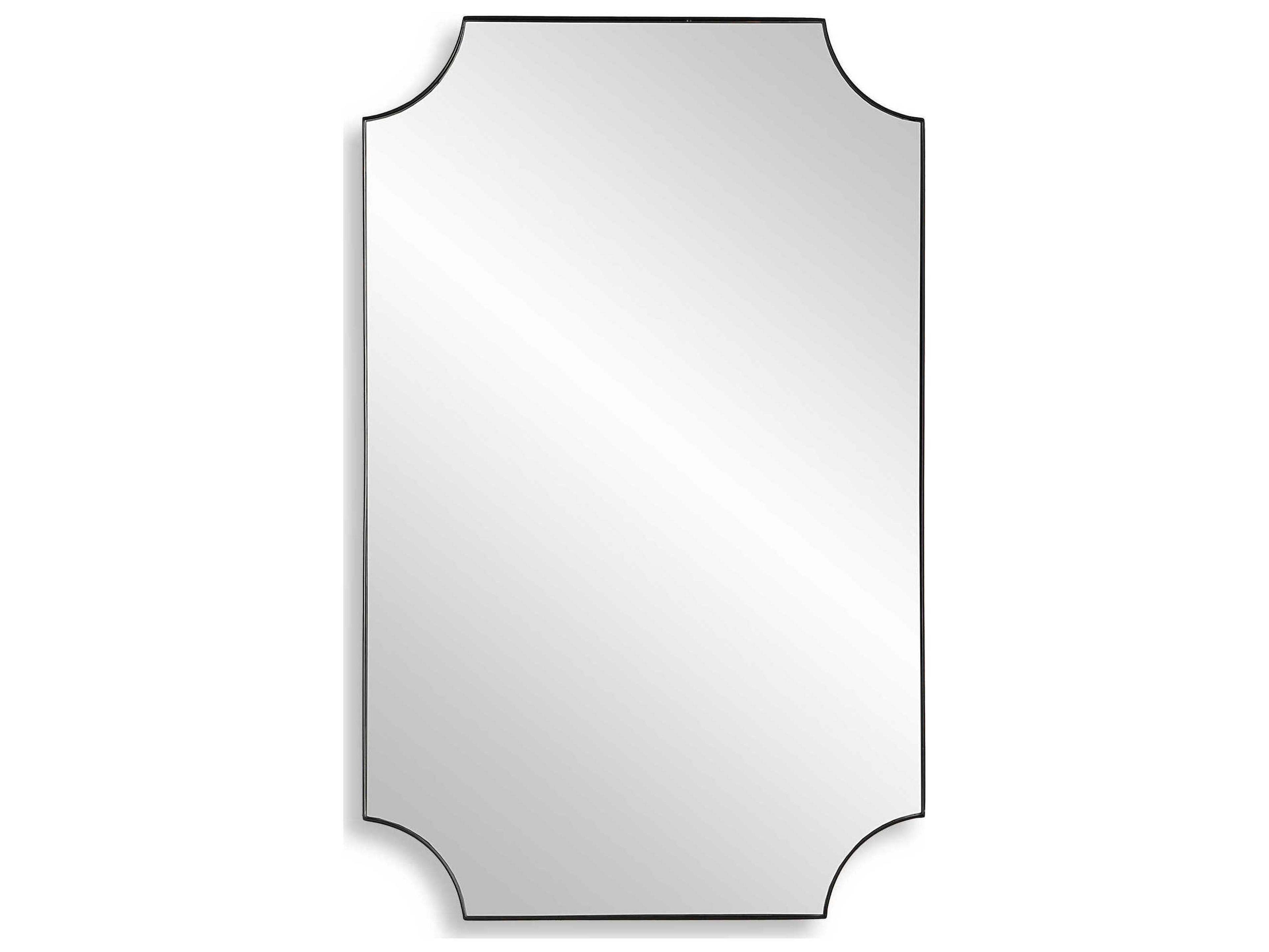 Luxecor Illumination Satin Black Rectangular Wall Mirror