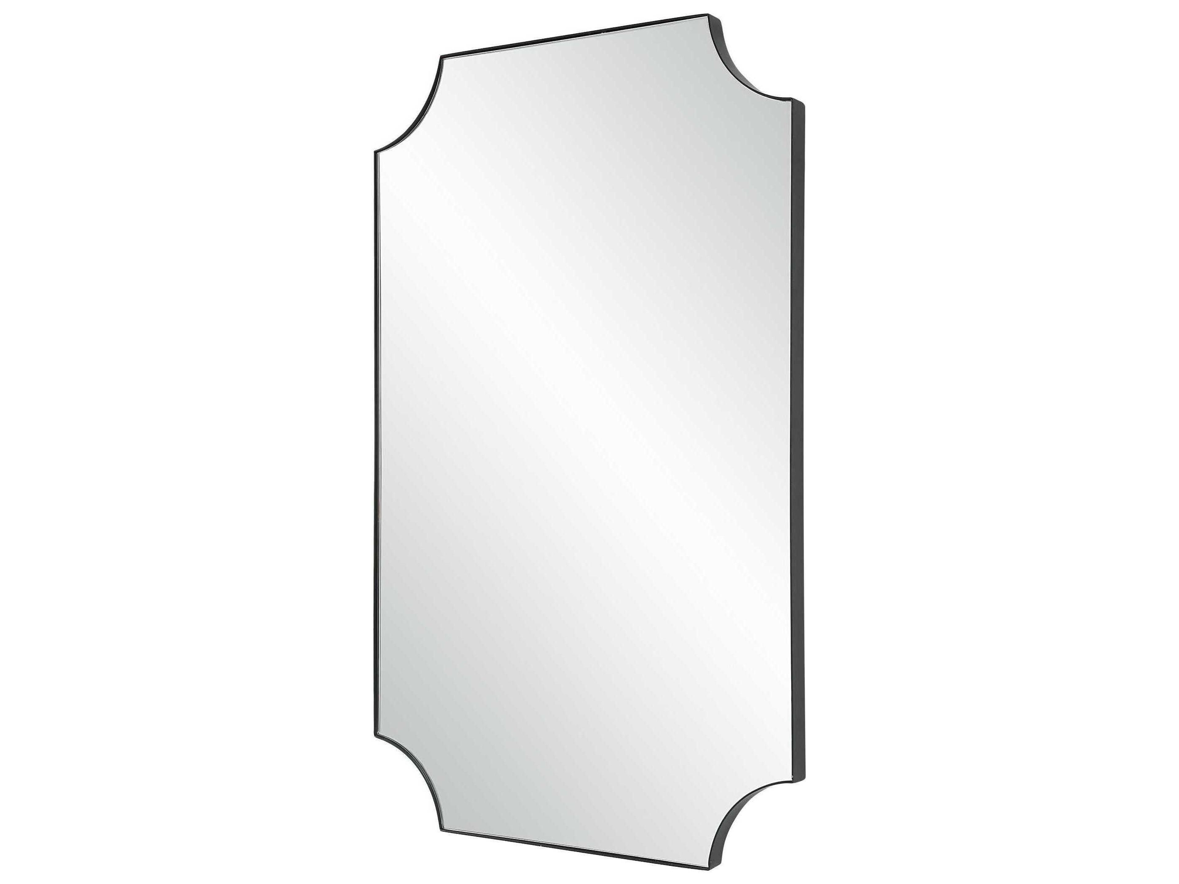 Luxecor Illumination Satin Black Rectangular Wall Mirror