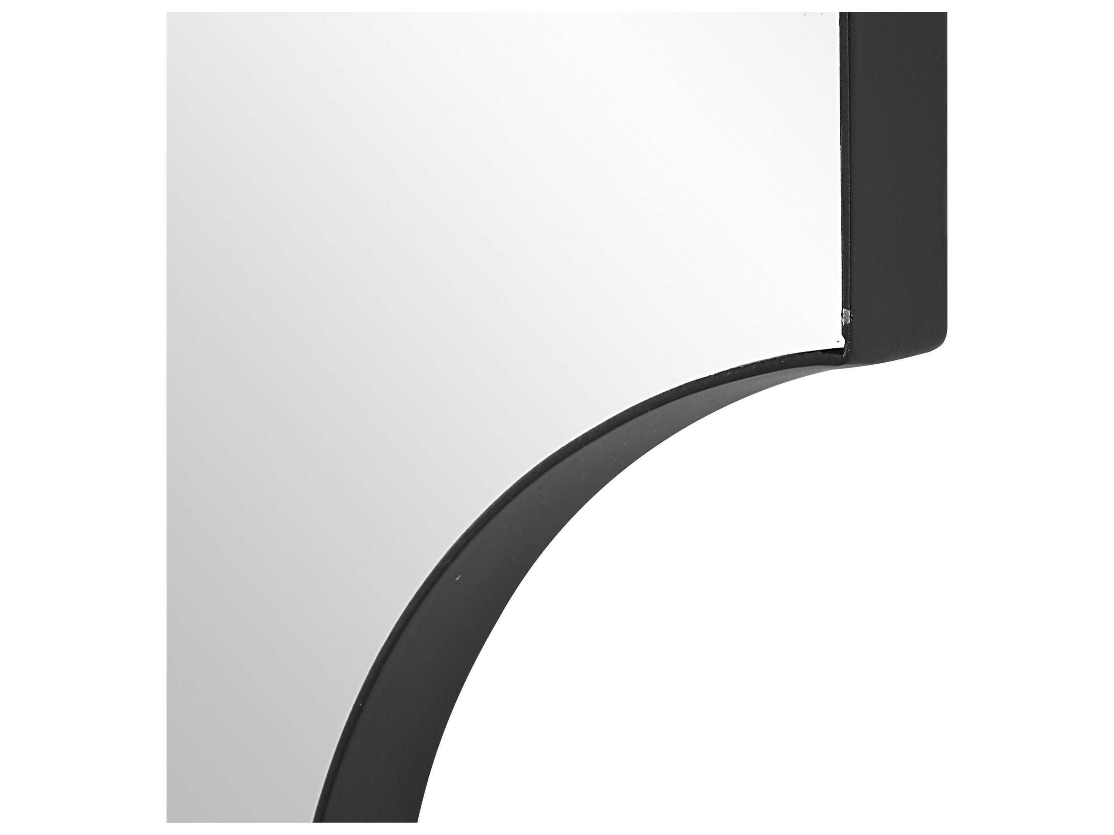 Luxecor Illumination Satin Black Rectangular Wall Mirror