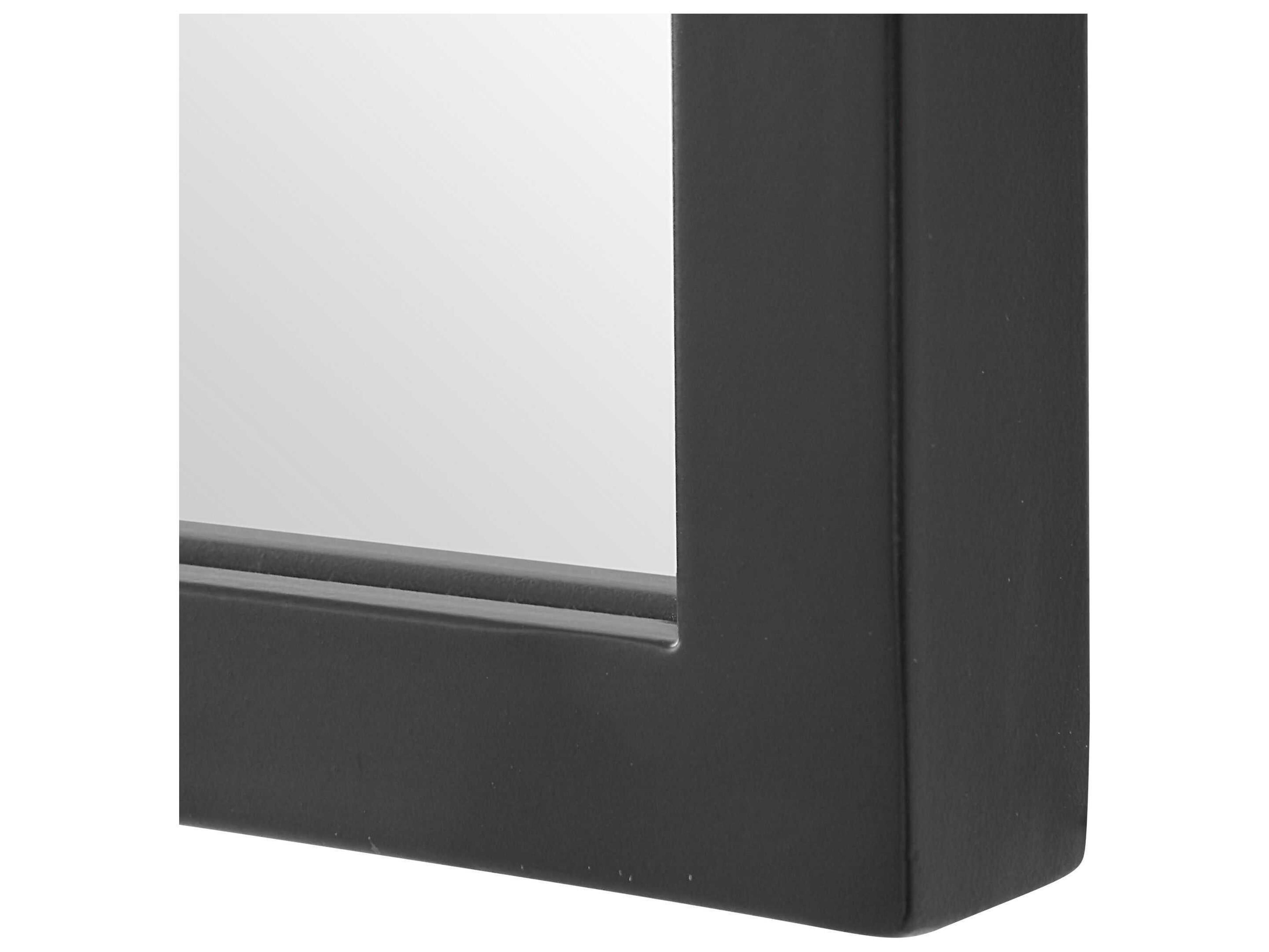 Luxecor Illumination Satin Black Wall Mirror
