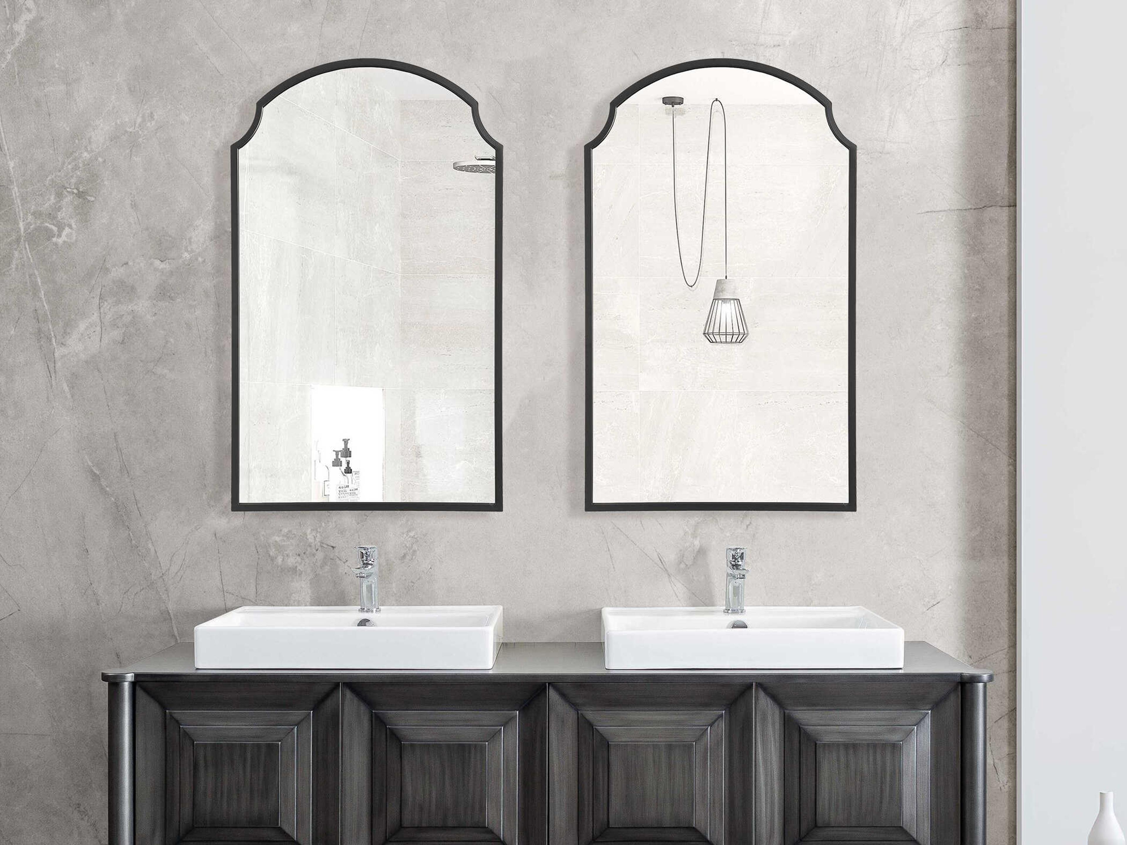 Luxecor Illumination Satin Black Wall Mirror