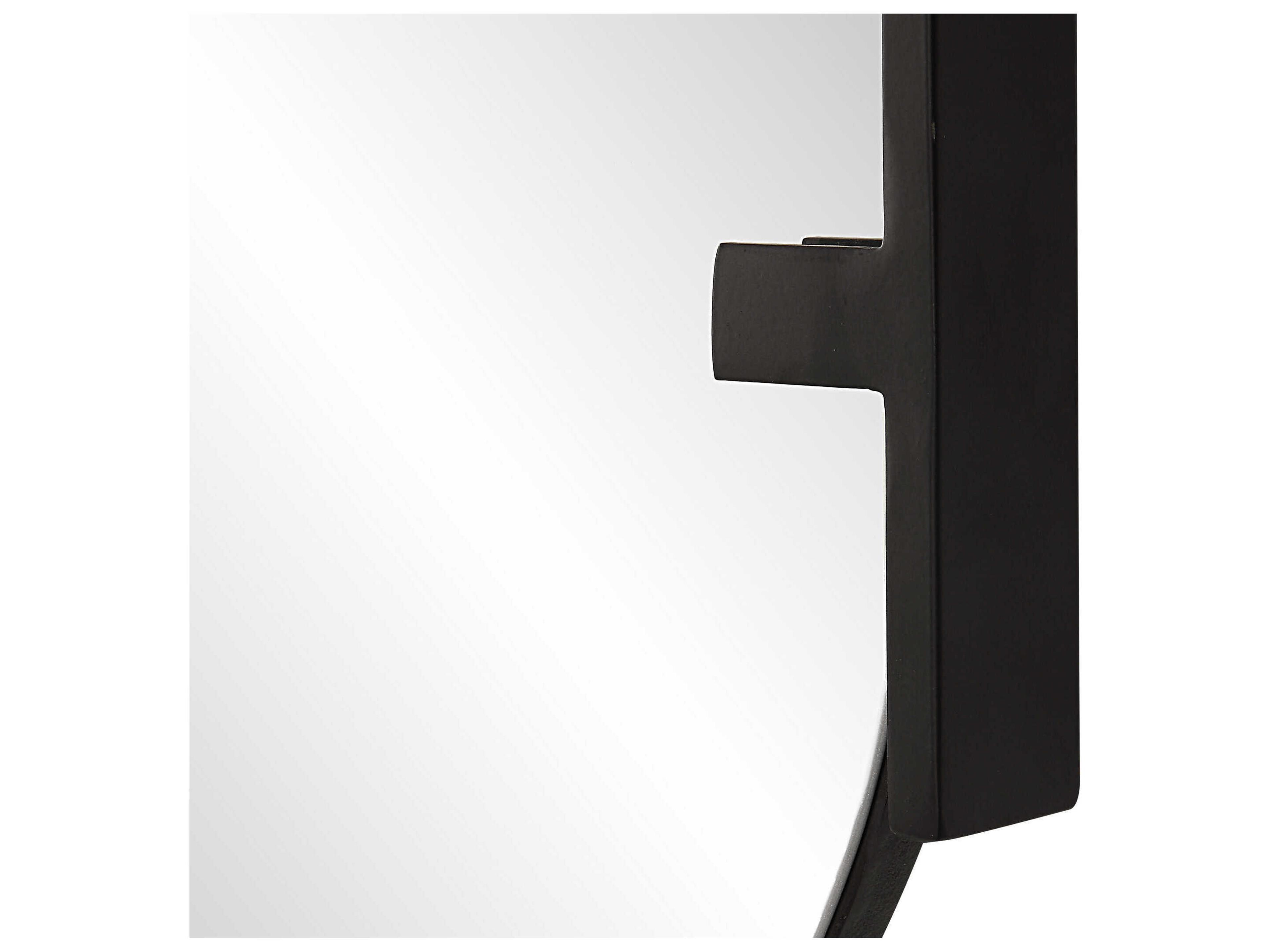 Luxecor Illumination Satin Black Oval Wall Mirror