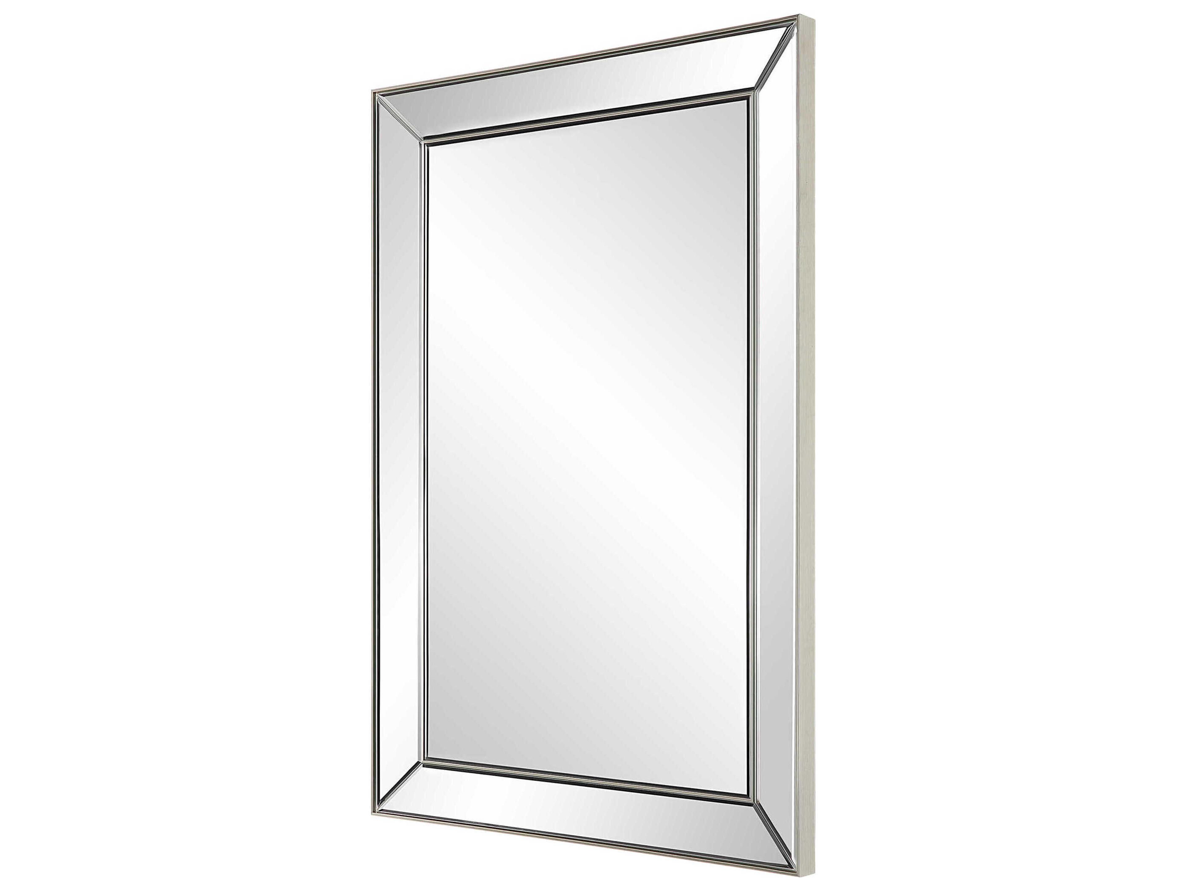 Luxecor Illumination Nickel Rectangular Wall Mirror