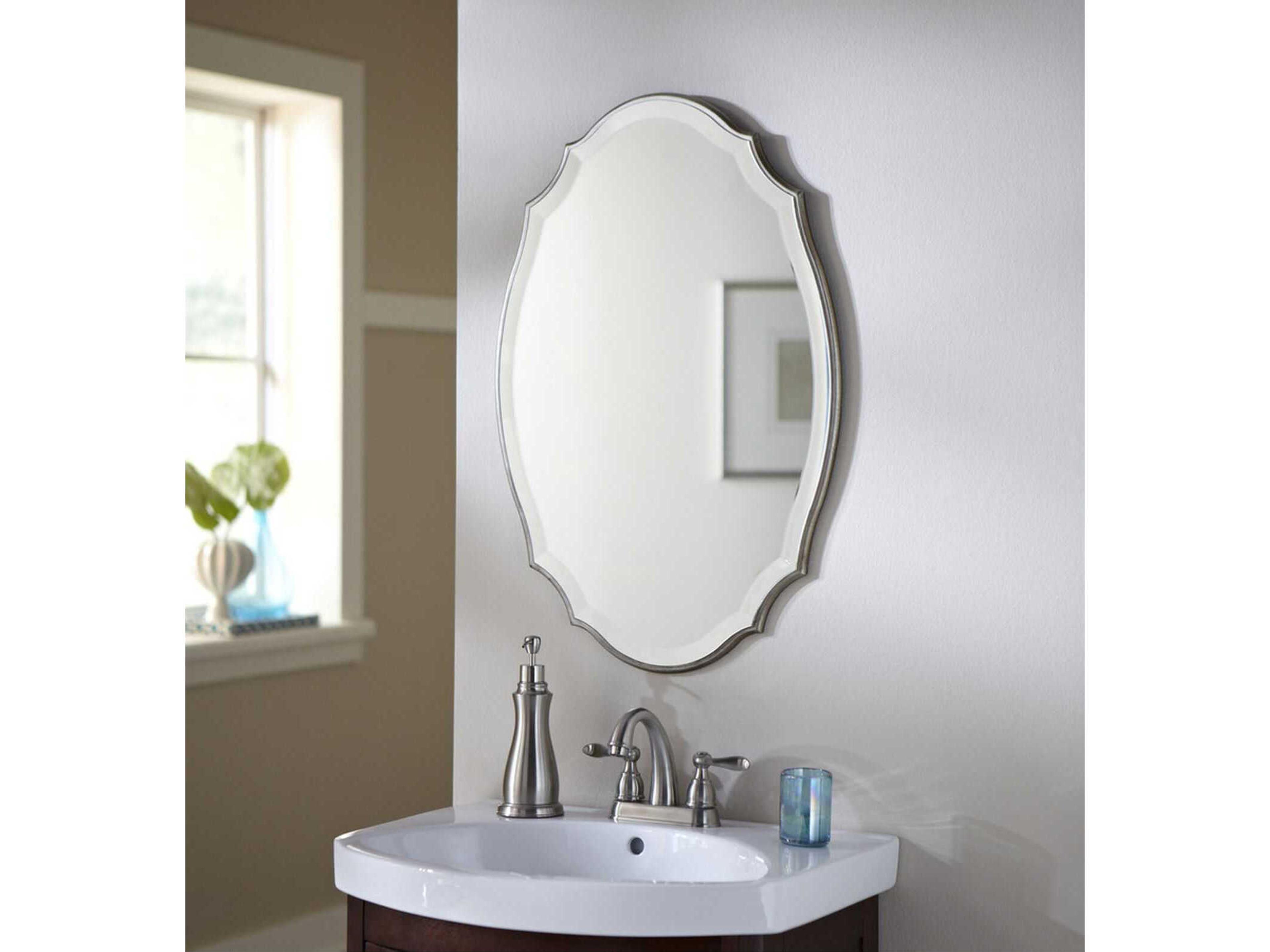 Luxecor Illumination Burnished Silver Oval Wall Mirror